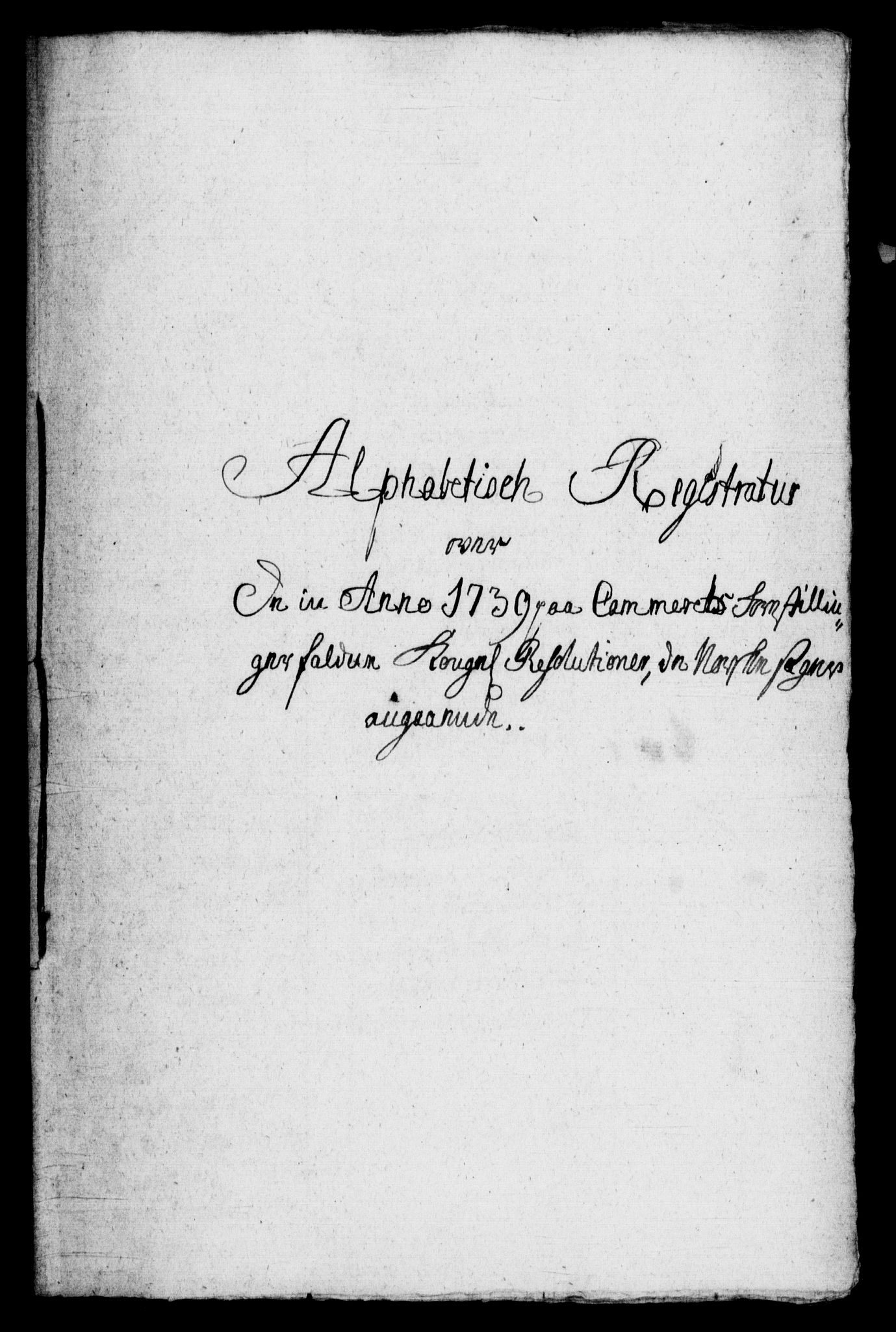 Rentekammeret, Kammerkanselliet, RA/EA-3111/G/Gf/Gfb/L0001: Register til norske relasjons- og resolusjonsprotokoller (merket RK 52.96), 1720-1749, p. 400