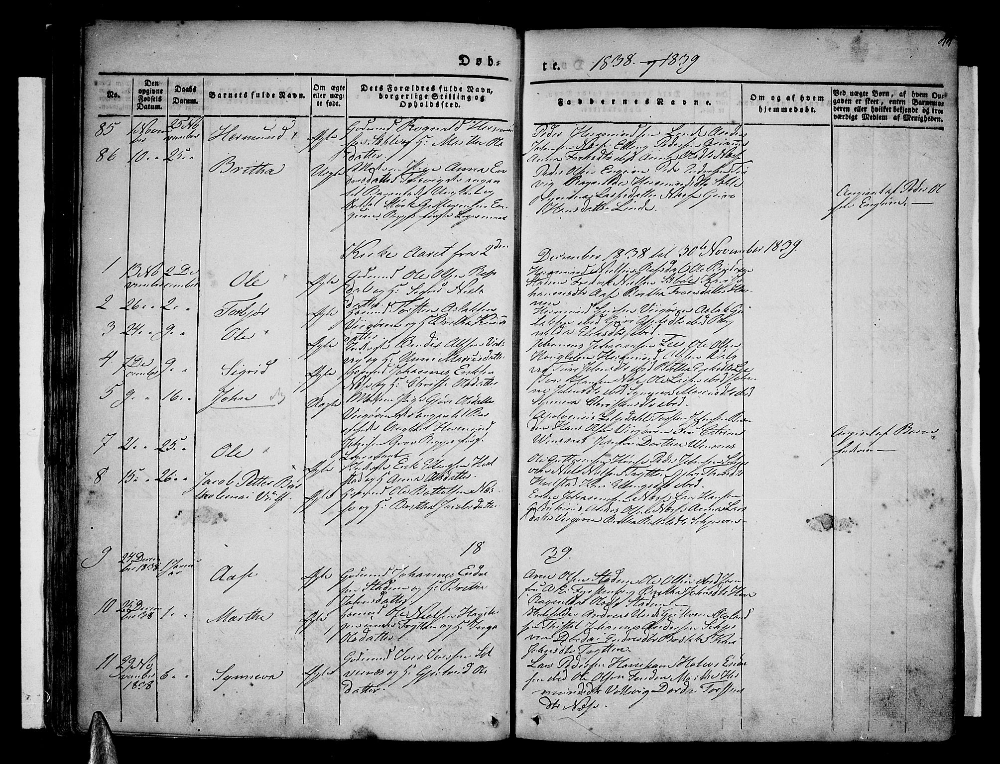 Vik sokneprestembete, AV/SAB-A-81501/H/Haa/Haaa/L0007: Parish register (official) no. A 7, 1831-1845, p. 44