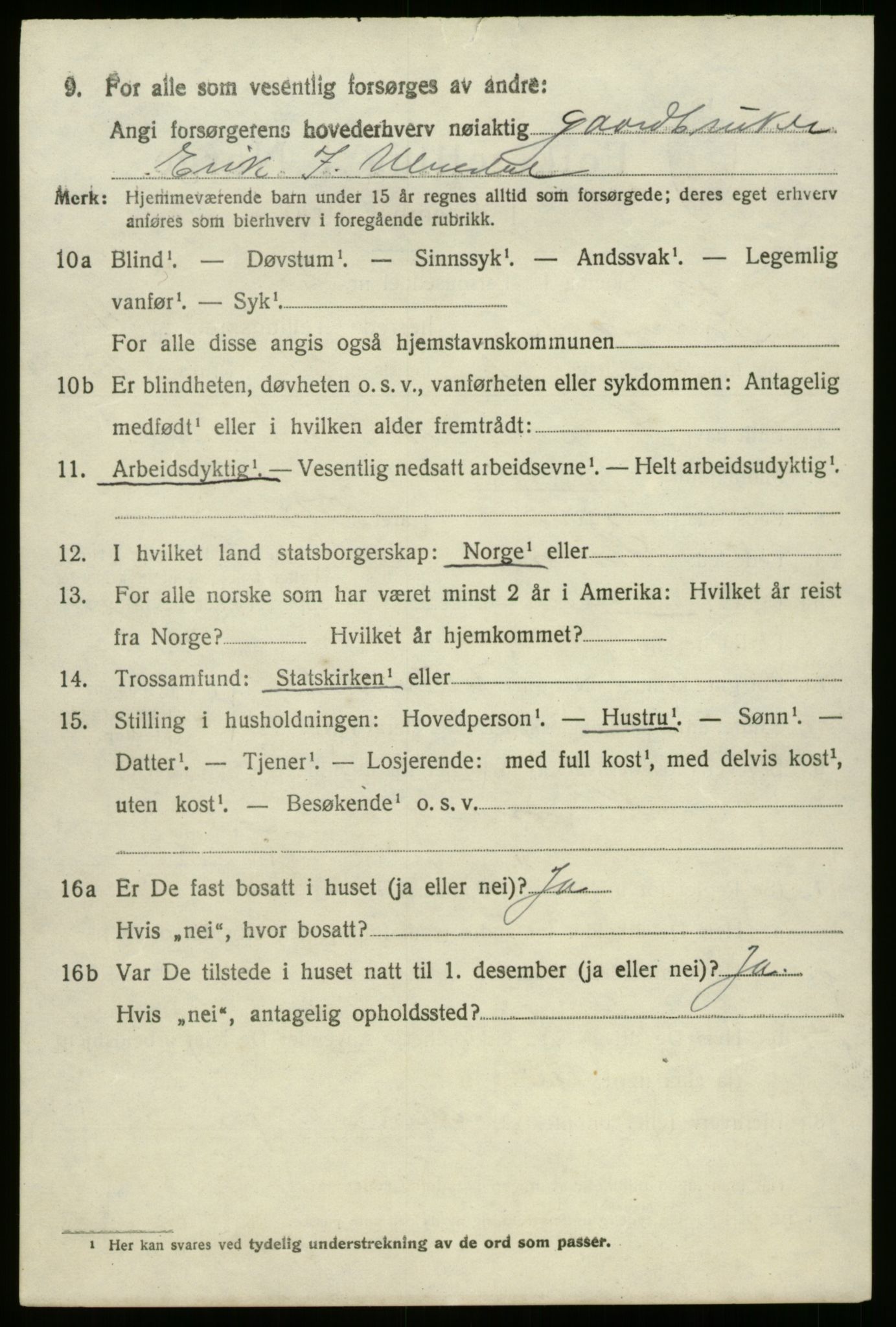 SAB, 1920 census for Innvik, 1920, p. 2176