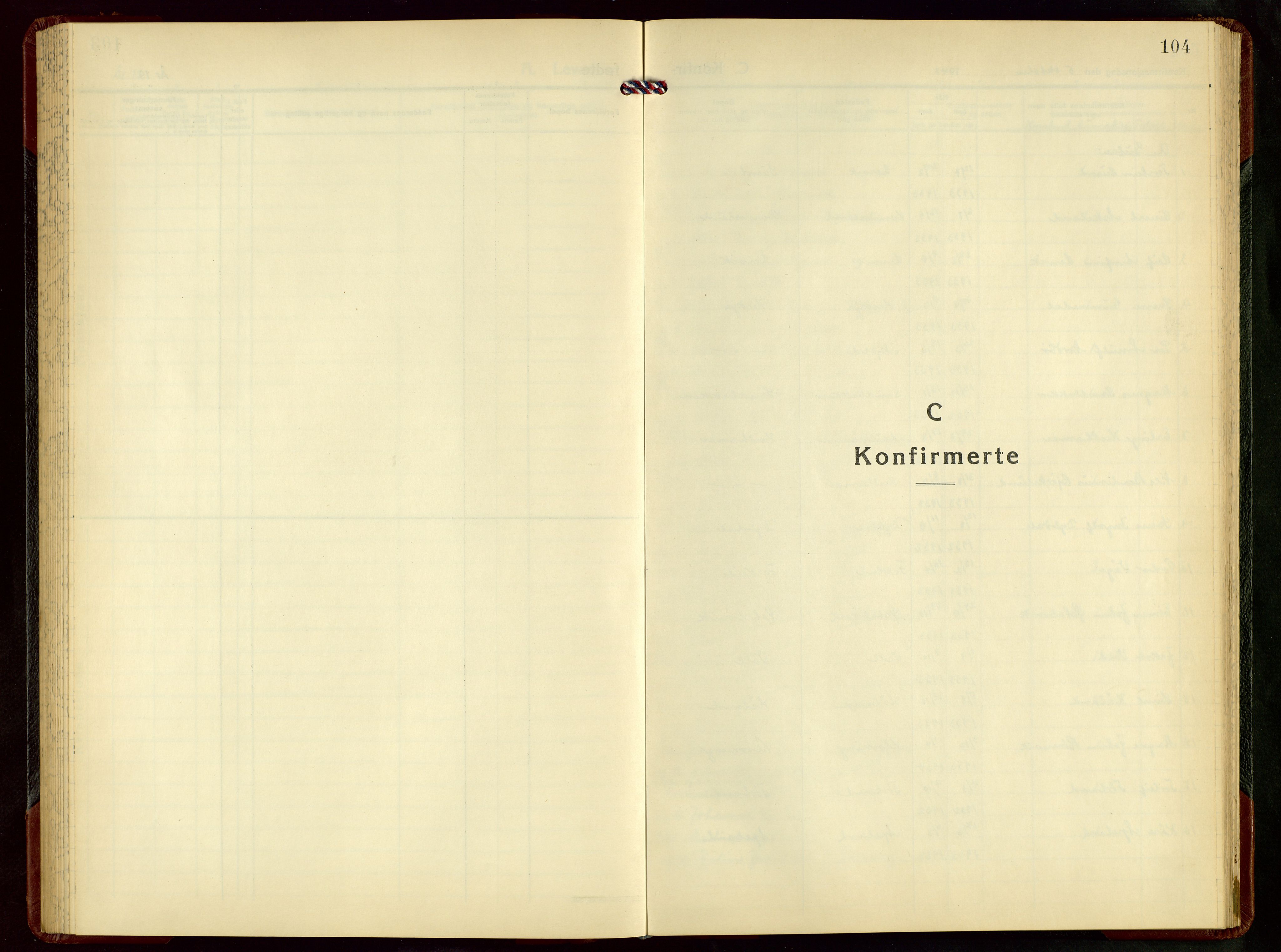 Tysvær sokneprestkontor, SAST/A -101864/H/Ha/Hab/L0008: Parish register (copy) no. B 8, 1947-1957, p. 104