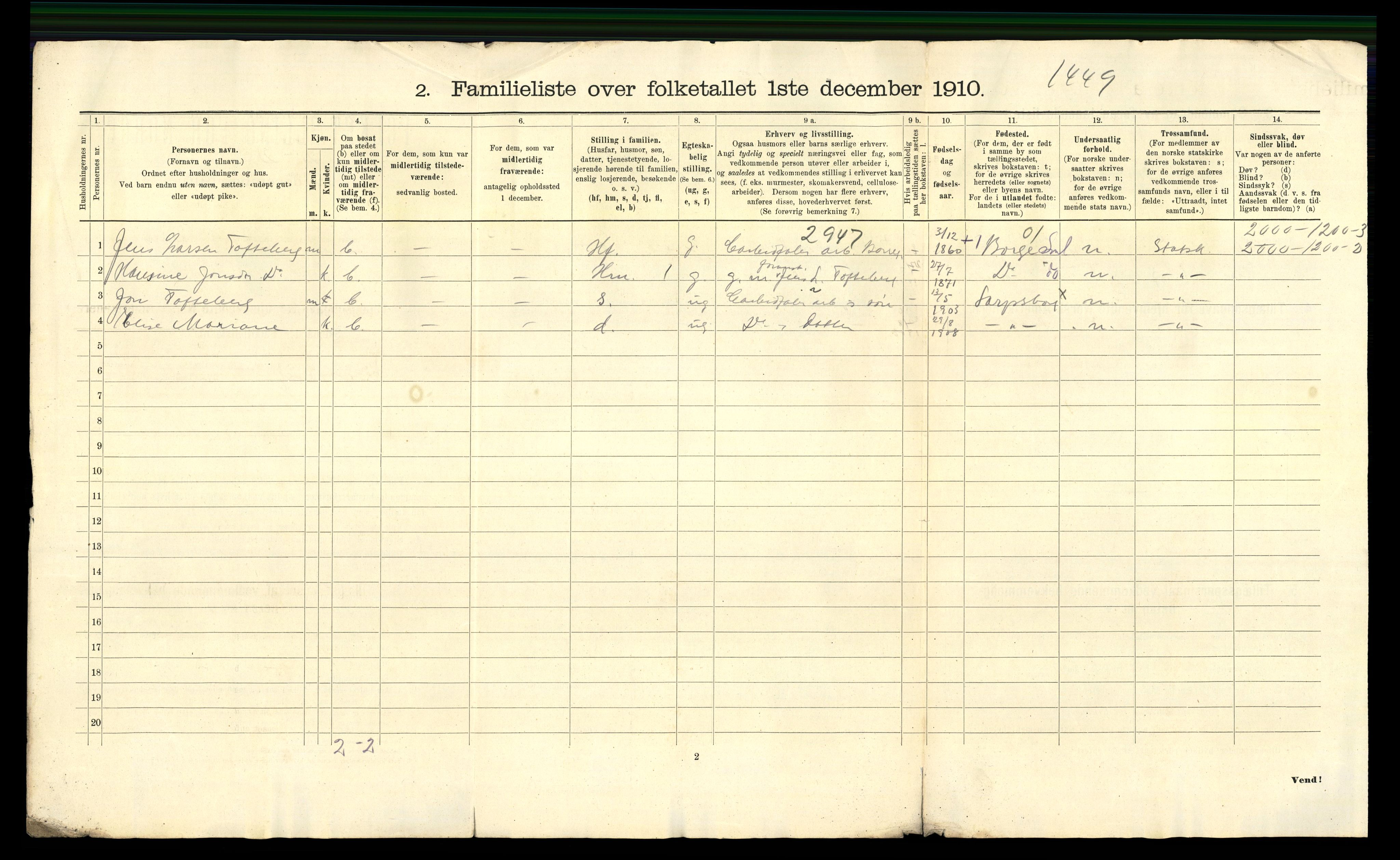 RA, 1910 census for Sarpsborg, 1910, p. 4922