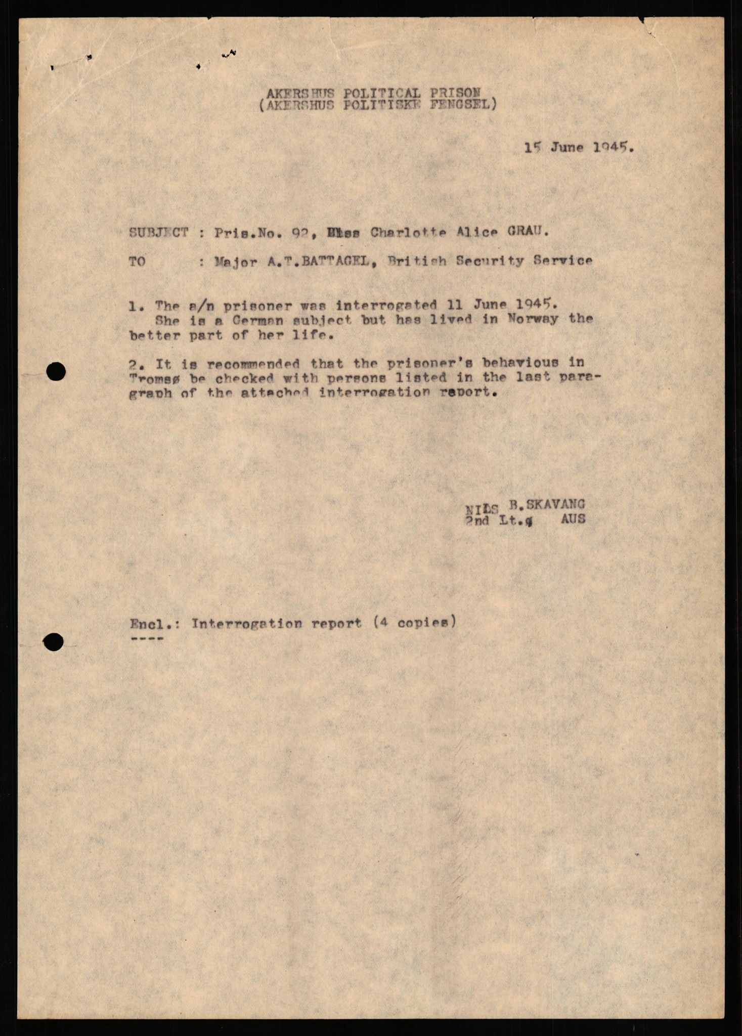 Forsvaret, Forsvarets overkommando II, AV/RA-RAFA-3915/D/Db/L0022: CI Questionaires. Tyske okkupasjonsstyrker i Norge. Tyskere., 1945-1946, p. 522