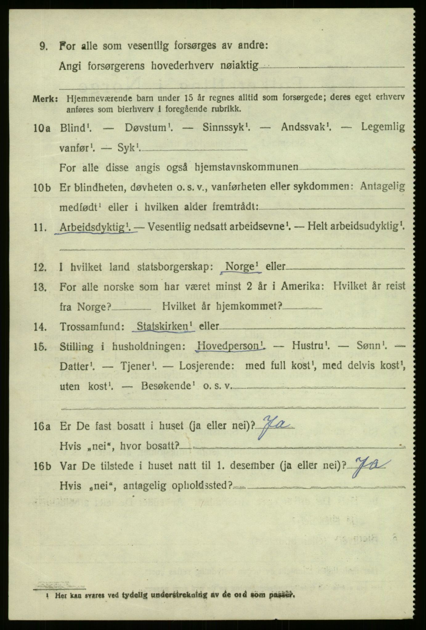 SAB, 1920 census for Nord-Vågsøy, 1920, p. 1943