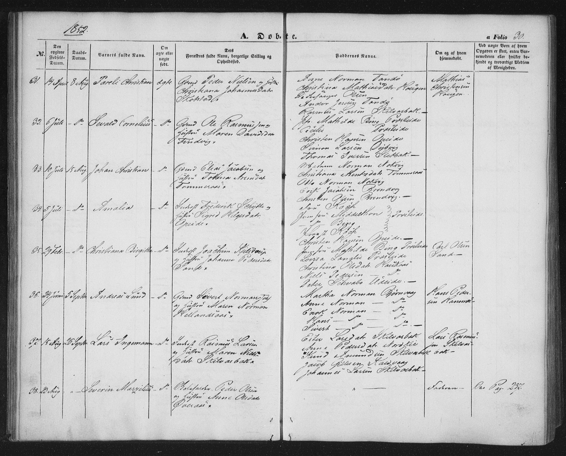 Ministerialprotokoller, klokkerbøker og fødselsregistre - Nordland, AV/SAT-A-1459/859/L0844: Parish register (official) no. 859A04, 1849-1862, p. 30