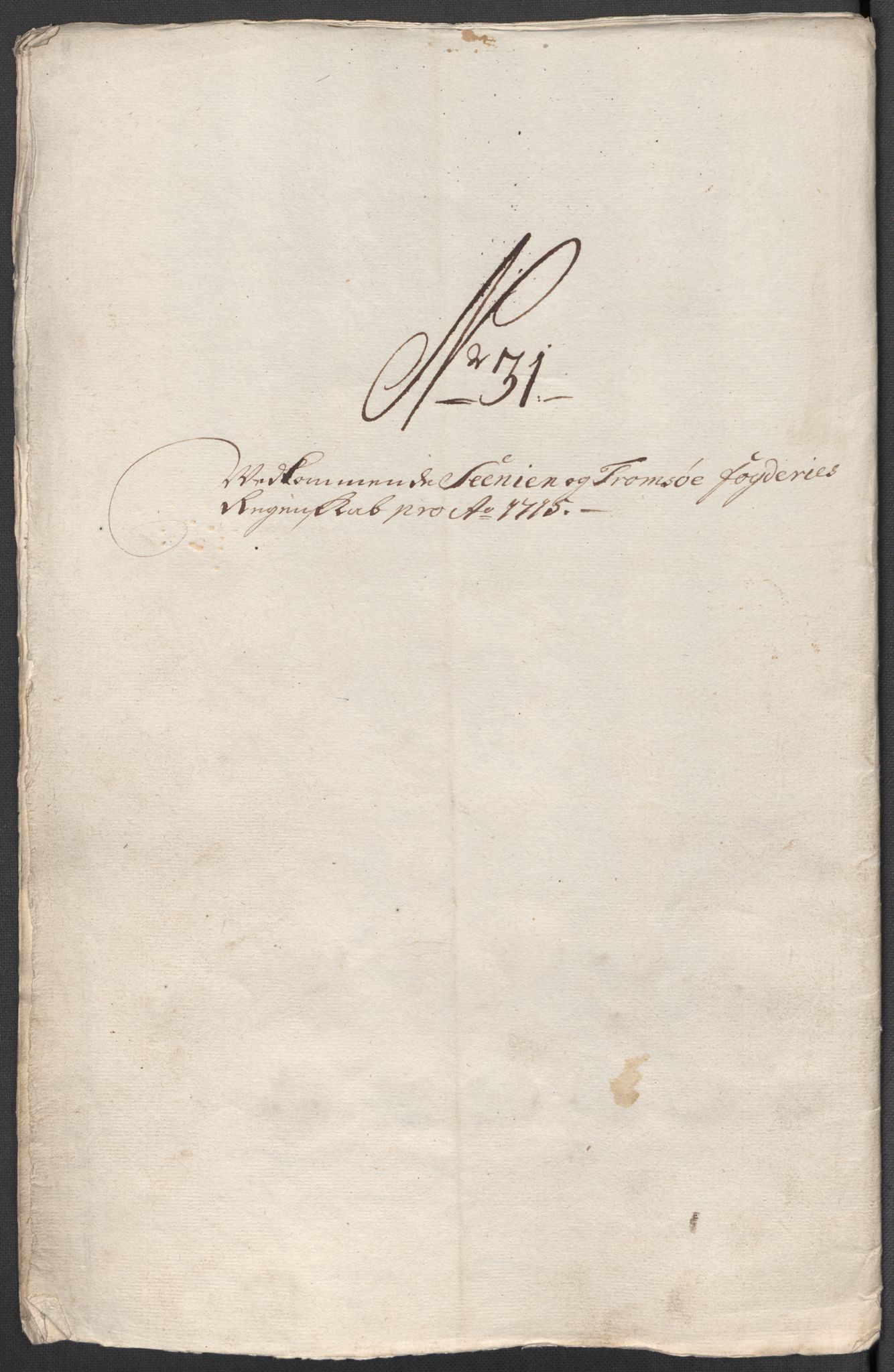 Rentekammeret inntil 1814, Reviderte regnskaper, Fogderegnskap, RA/EA-4092/R68/L4761: Fogderegnskap Senja og Troms, 1715, p. 170