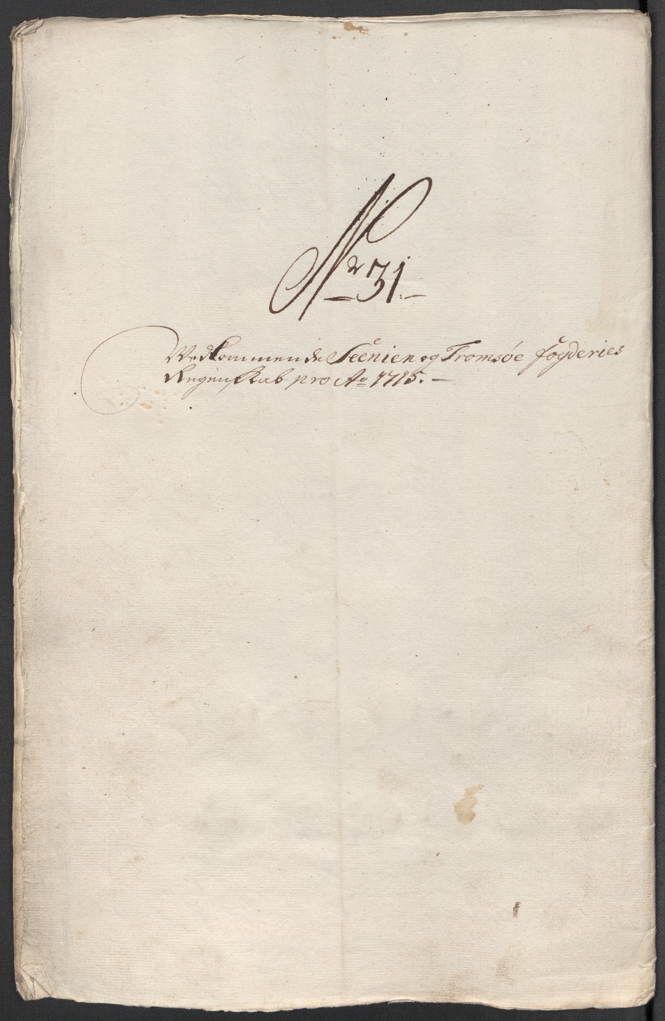 Rentekammeret inntil 1814, Reviderte regnskaper, Fogderegnskap, AV/RA-EA-4092/R68/L4761: Fogderegnskap Senja og Troms, 1715, p. 170