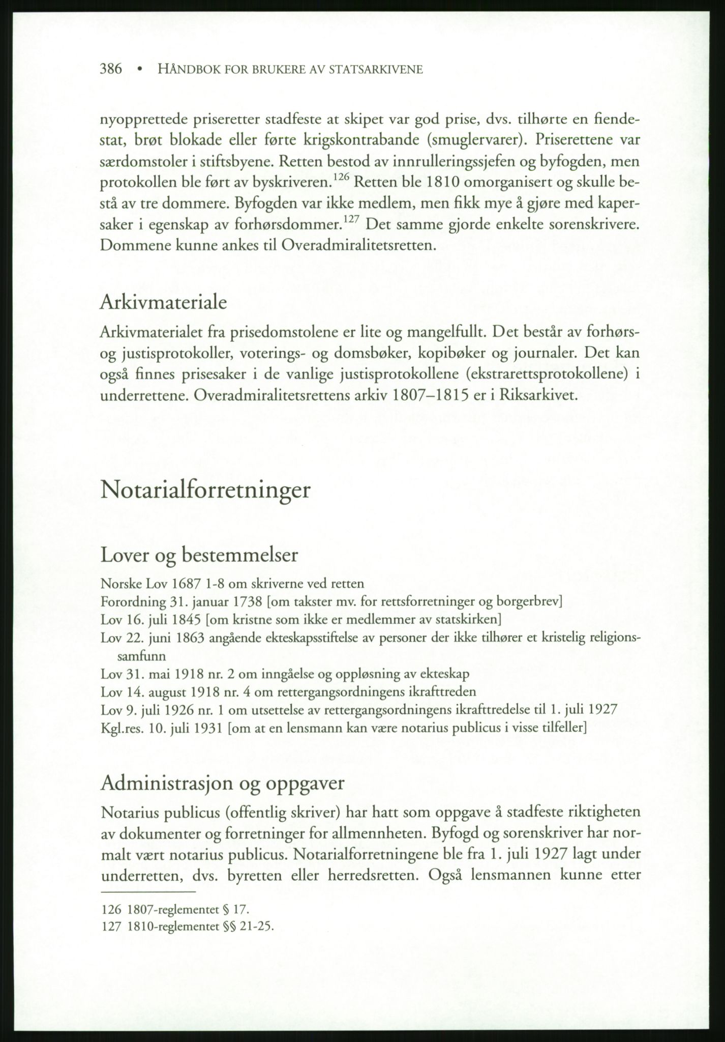 Publikasjoner utgitt av Arkivverket, PUBL/PUBL-001/B/0019: Liv Mykland: Håndbok for brukere av statsarkivene (2005), 2005, p. 386