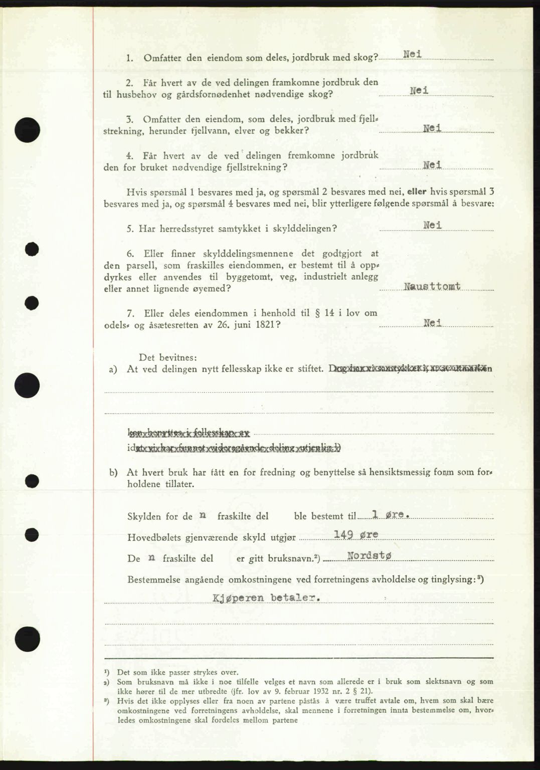 Nordre Sunnmøre sorenskriveri, AV/SAT-A-0006/1/2/2C/2Ca: Mortgage book no. A32, 1949-1949, Diary no: : 2480/1949