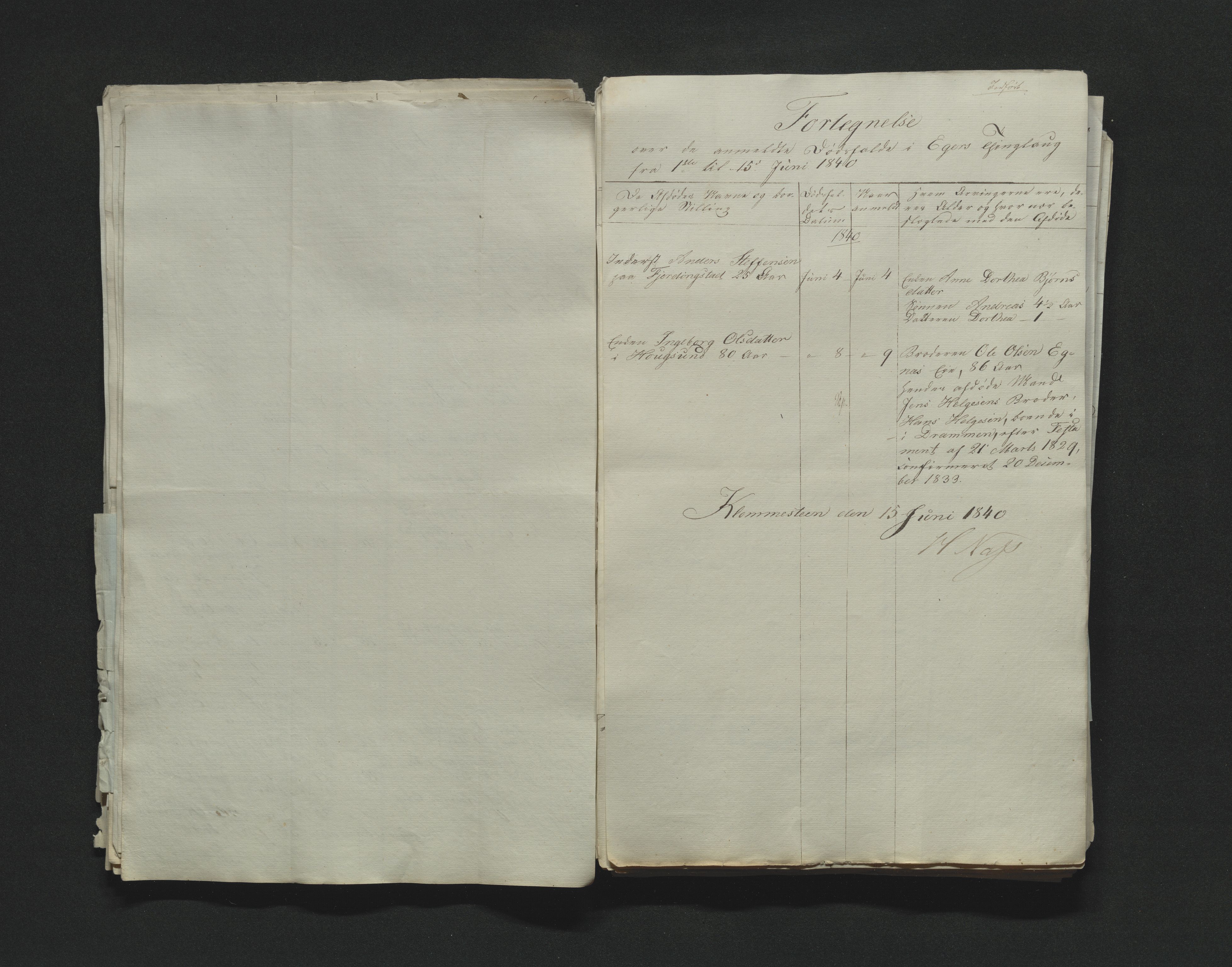 Eiker, Modum og Sigdal sorenskriveri, AV/SAKO-A-123/H/Ha/Hab/L0005: Dødsfallsmeldinger, 1837-1840