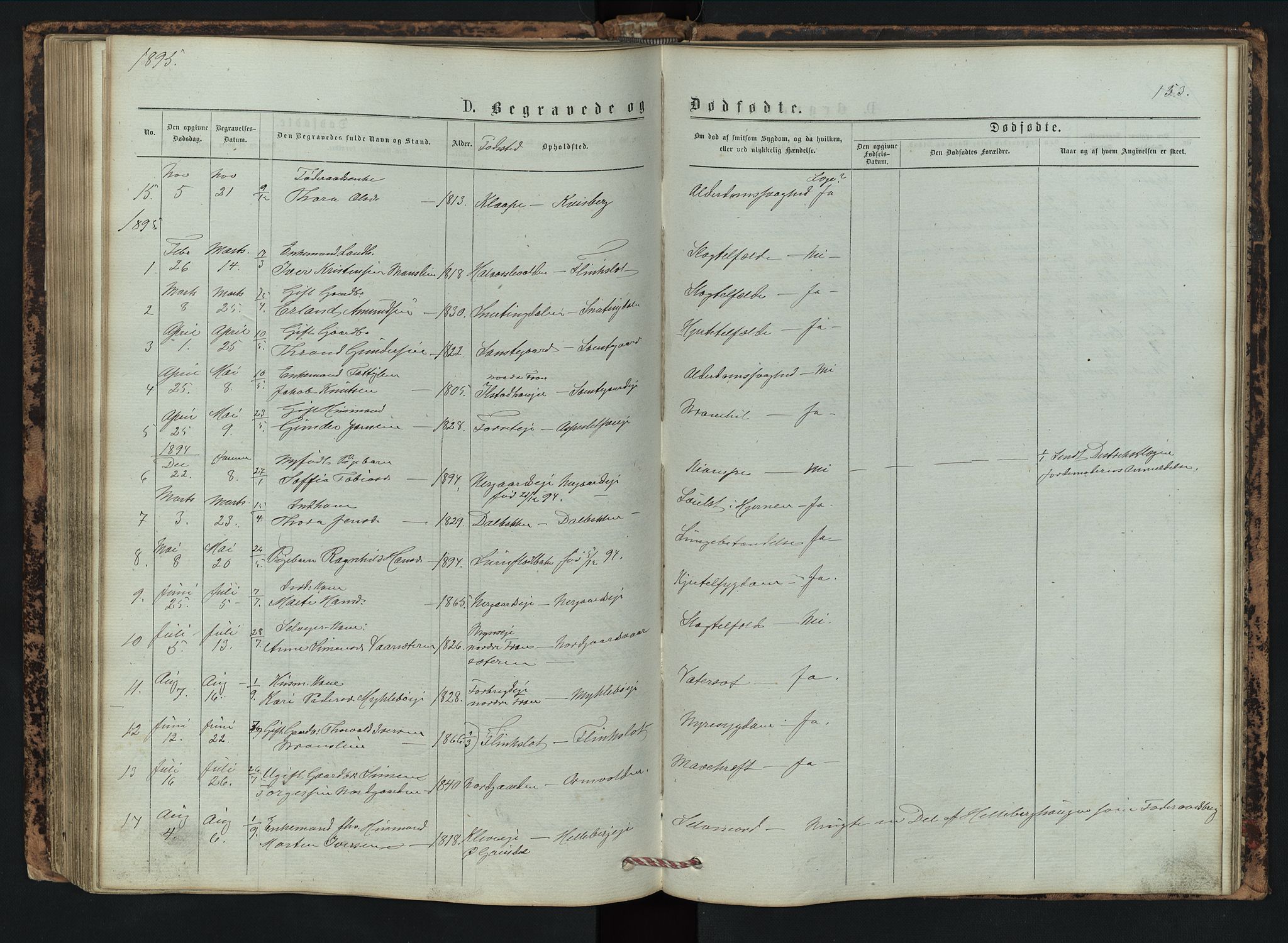 Vestre Gausdal prestekontor, SAH/PREST-094/H/Ha/Hab/L0002: Parish register (copy) no. 2, 1874-1897, p. 153
