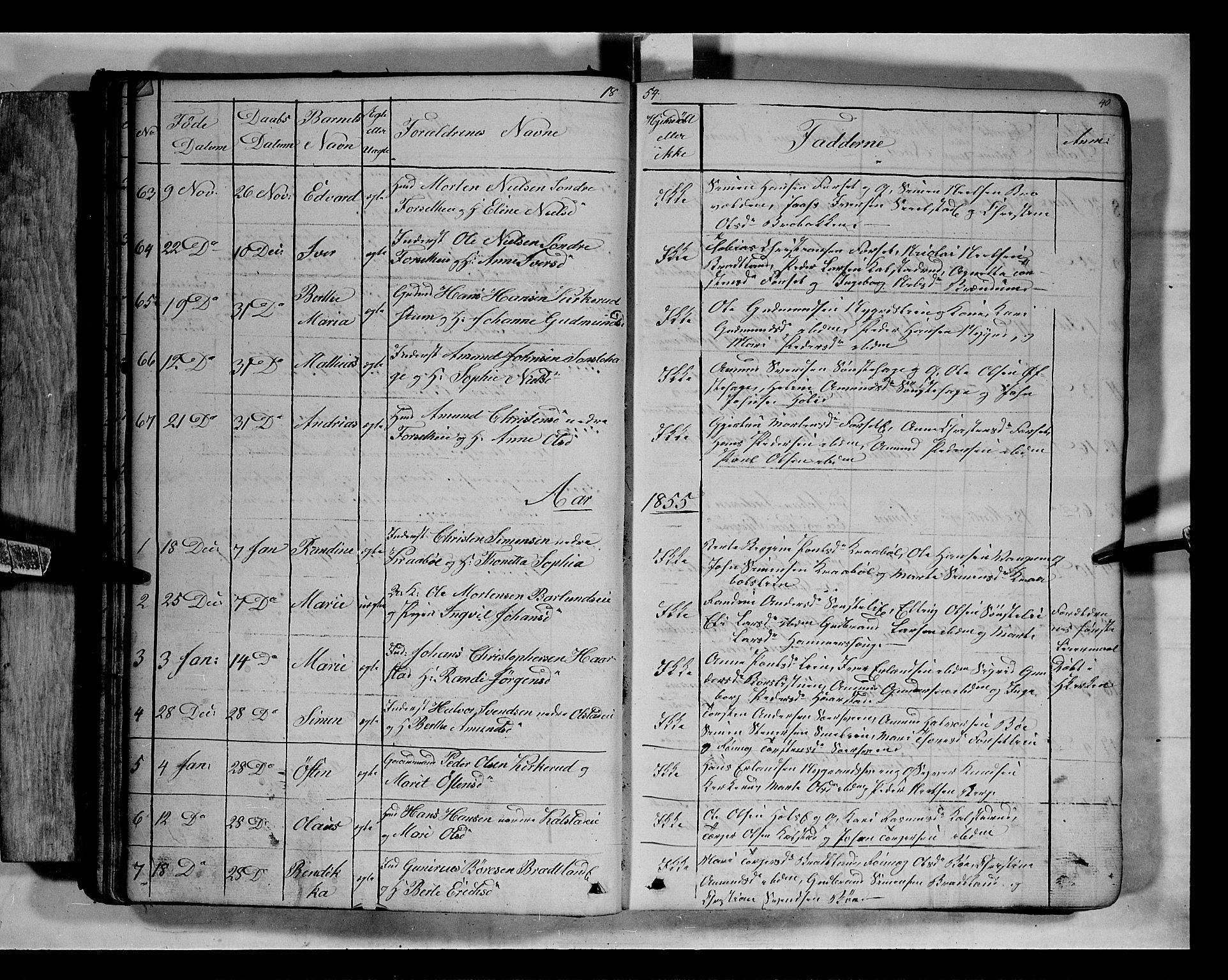 Gausdal prestekontor, SAH/PREST-090/H/Ha/Hab/L0005: Parish register (copy) no. 5, 1846-1867, p. 40