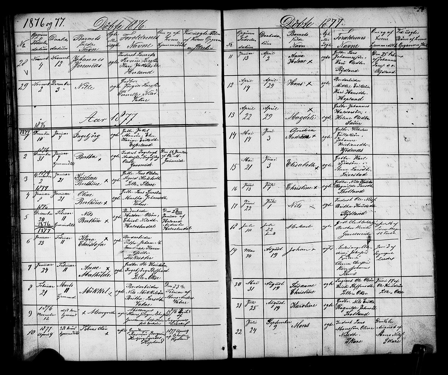 Alversund Sokneprestembete, SAB/A-73901/H/Ha/Hab: Parish register (copy) no. D 2, 1851-1889, p. 28