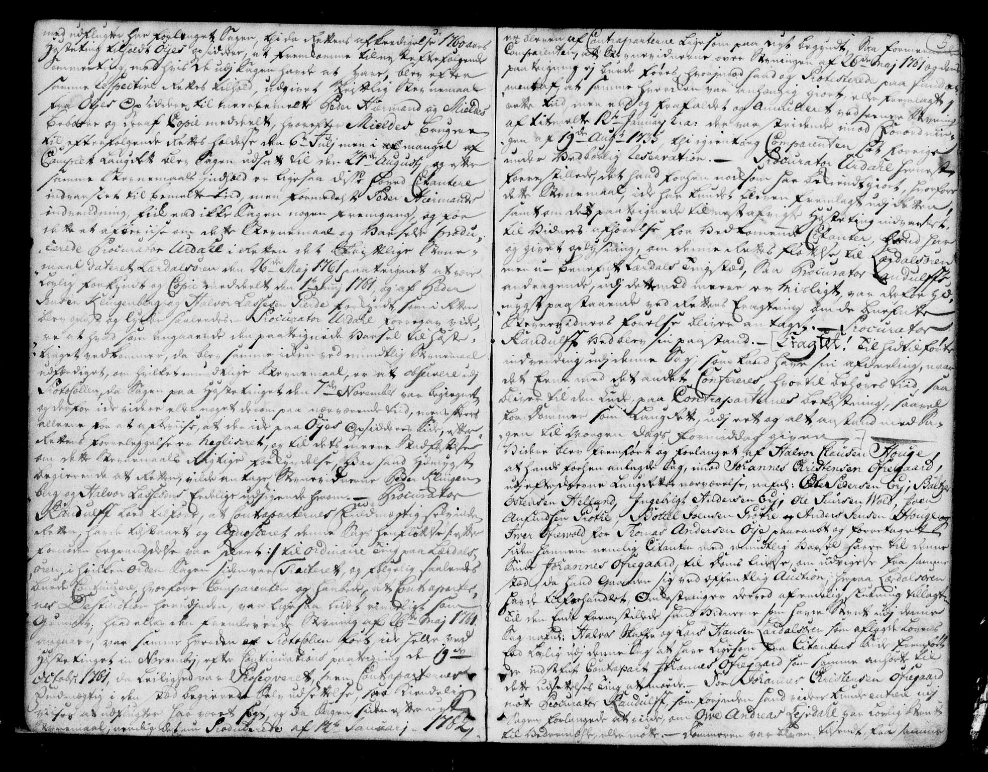 Indre Sogn tingrett, AV/SAB-A-3301/1/F/Fa/L0039: Tingbok 39, 1762-1764, p. 4b-5a