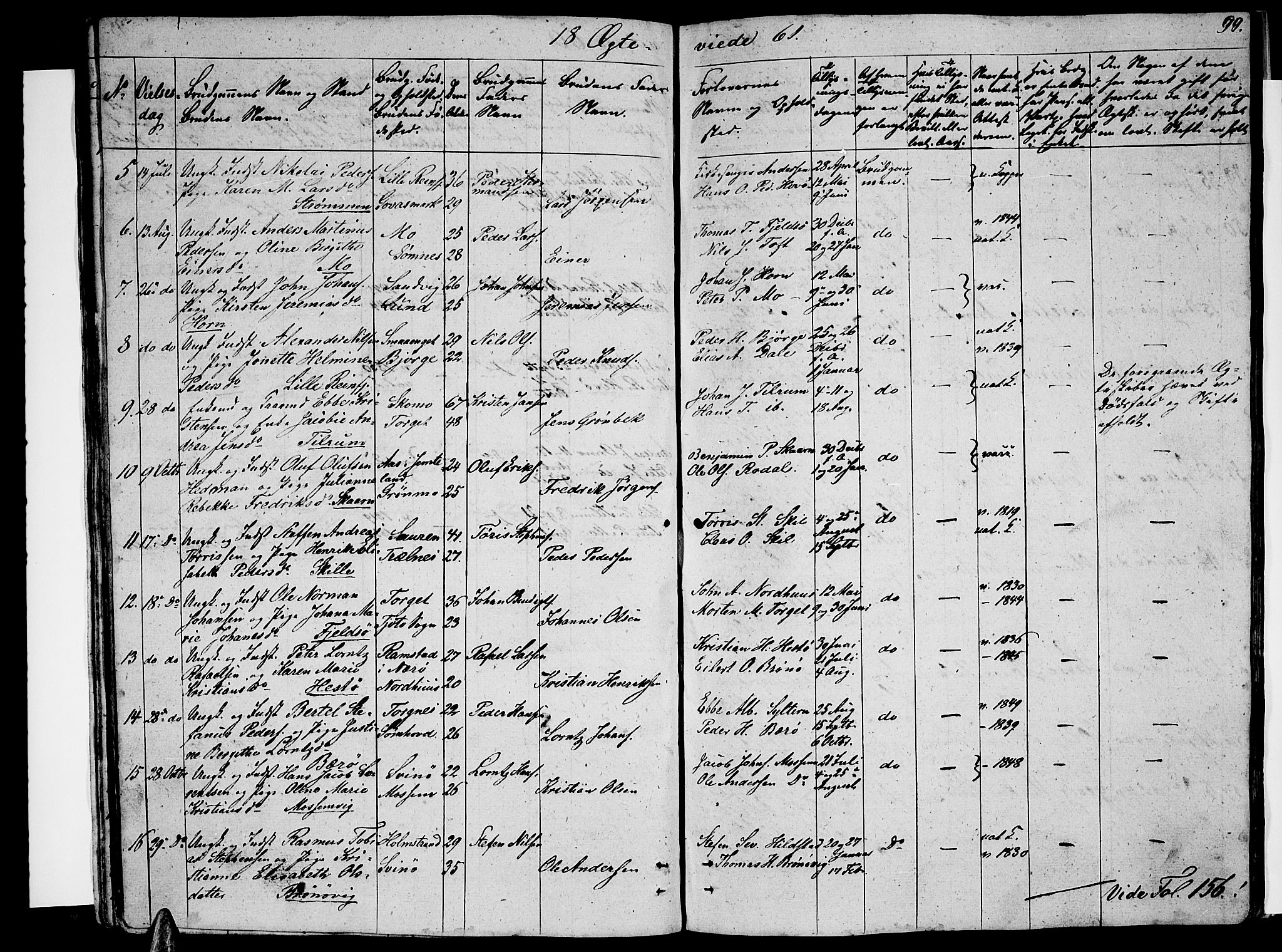 Ministerialprotokoller, klokkerbøker og fødselsregistre - Nordland, AV/SAT-A-1459/813/L0211: Parish register (copy) no. 813C03, 1842-1863, p. 99