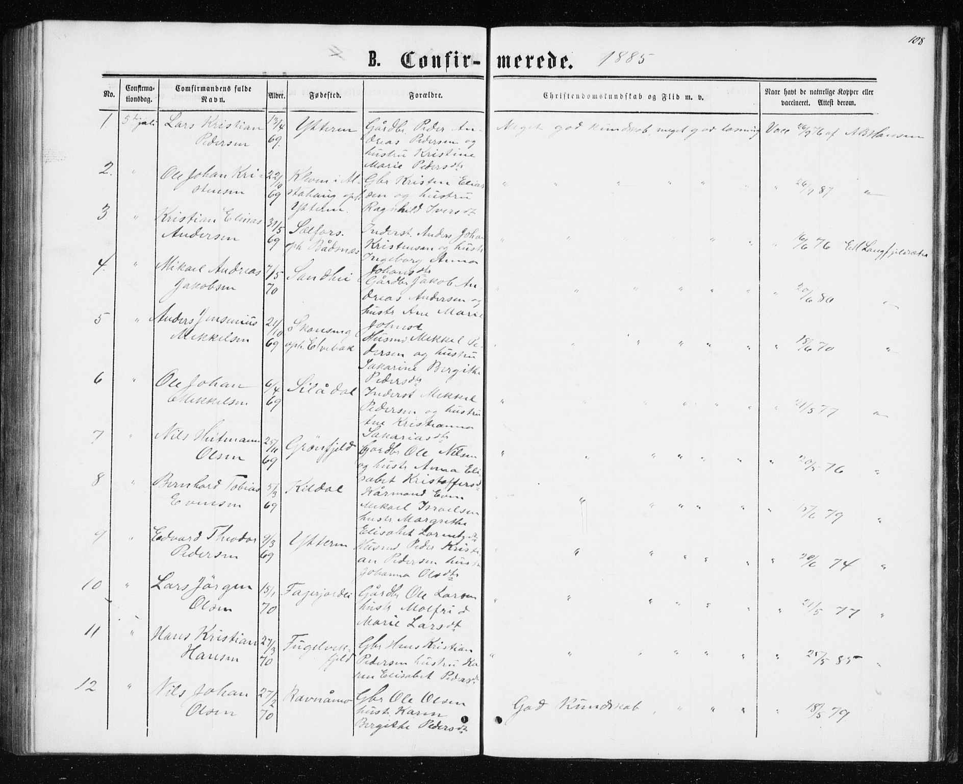 Ministerialprotokoller, klokkerbøker og fødselsregistre - Nordland, SAT/A-1459/827/L0416: Parish register (copy) no. 827C05, 1865-1886, p. 108