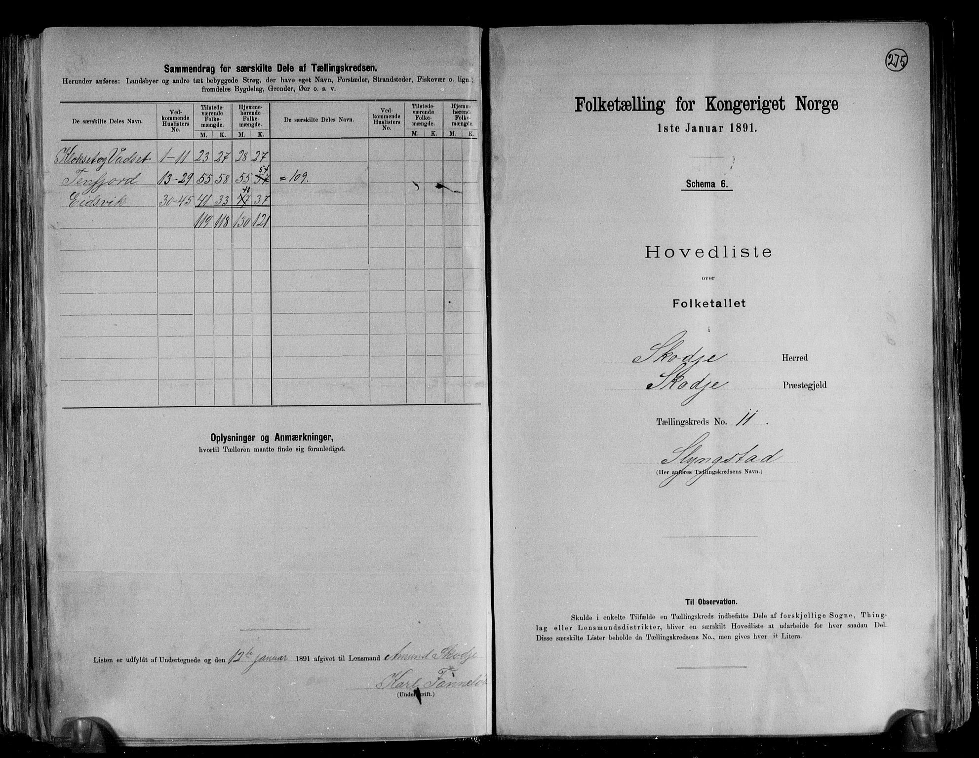 RA, 1891 census for 1529 Skodje, 1891, p. 24