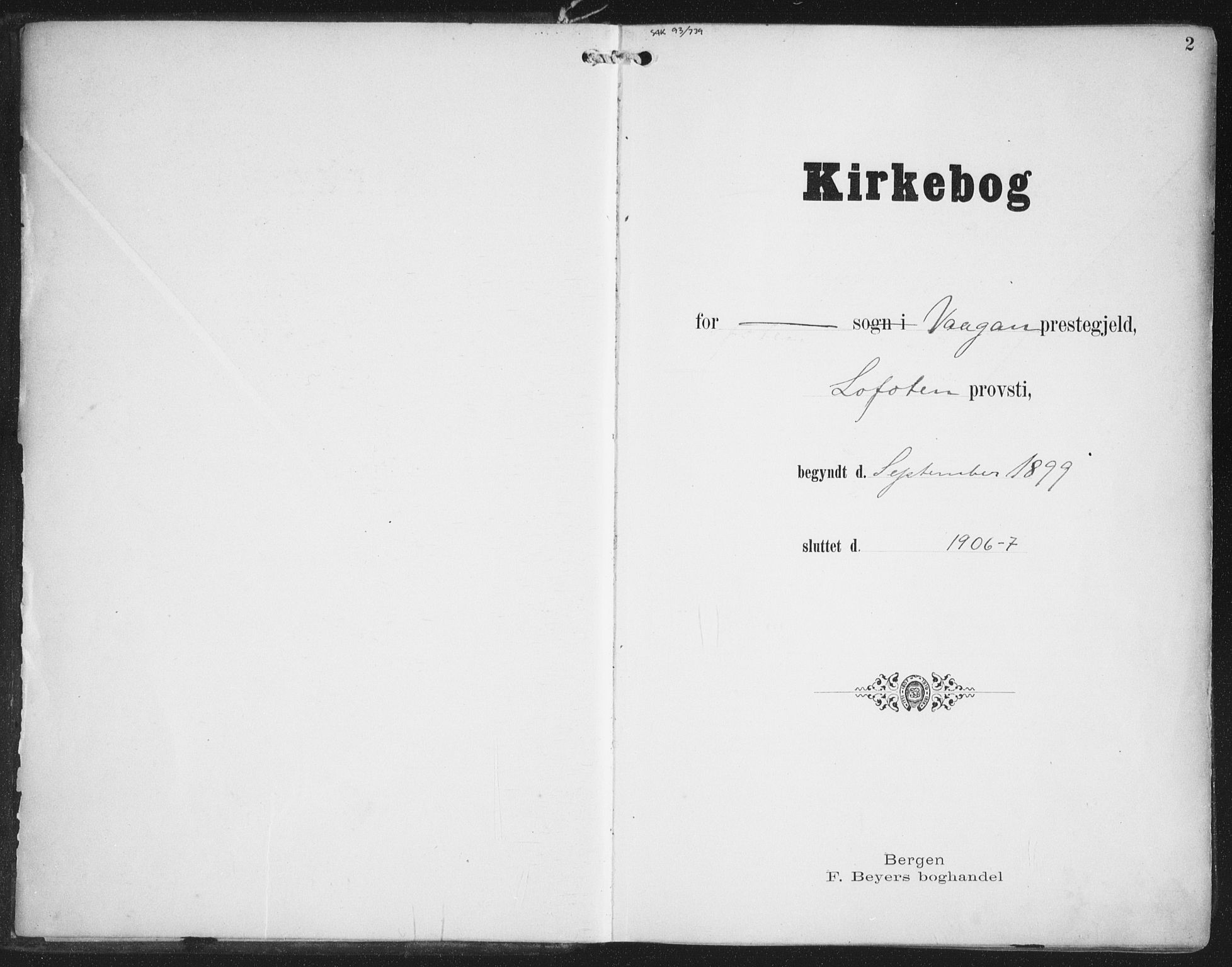 Ministerialprotokoller, klokkerbøker og fødselsregistre - Nordland, AV/SAT-A-1459/874/L1062: Parish register (official) no. 874A06, 1899-1907, p. 2