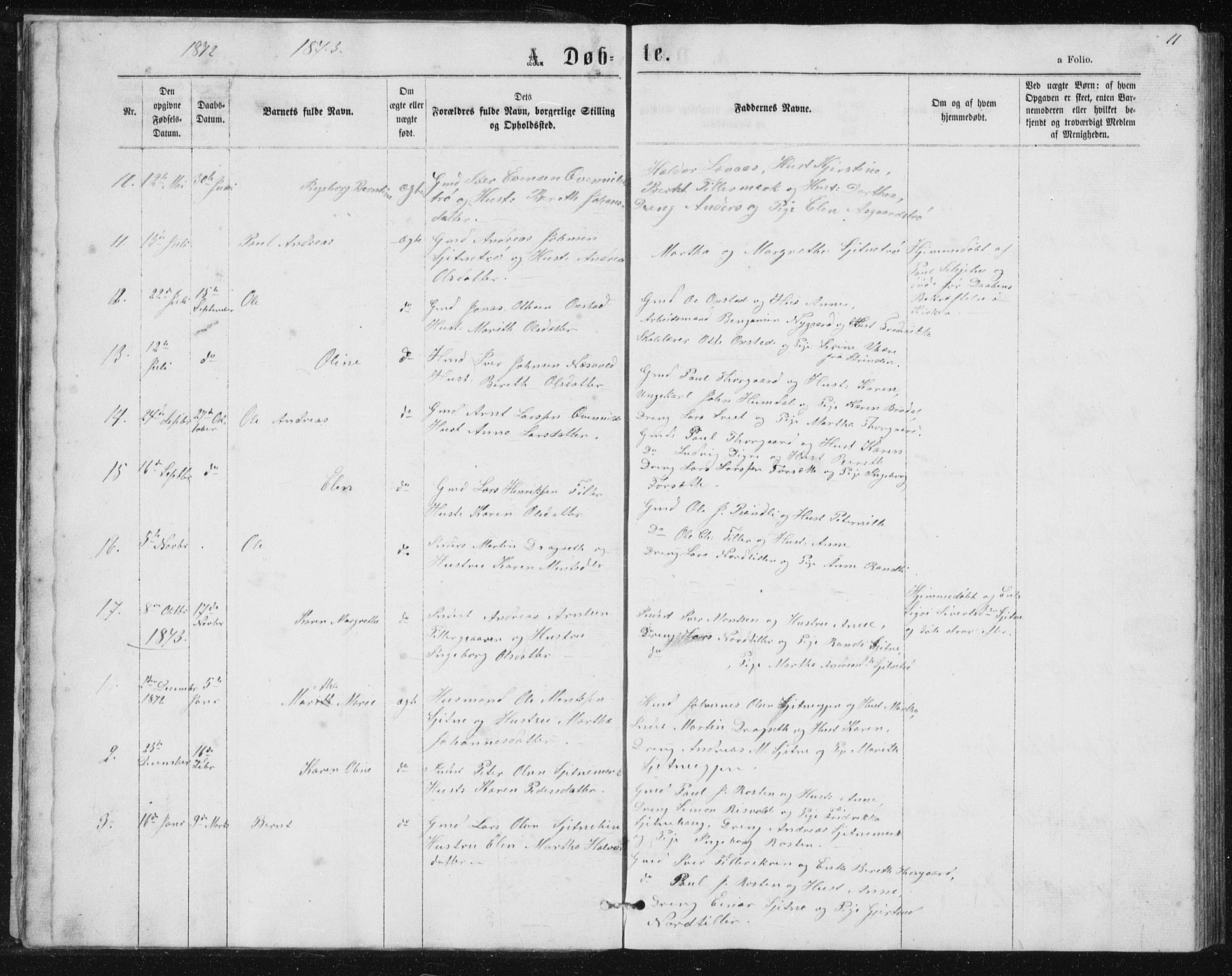 Ministerialprotokoller, klokkerbøker og fødselsregistre - Sør-Trøndelag, AV/SAT-A-1456/621/L0459: Parish register (copy) no. 621C02, 1866-1895, p. 11