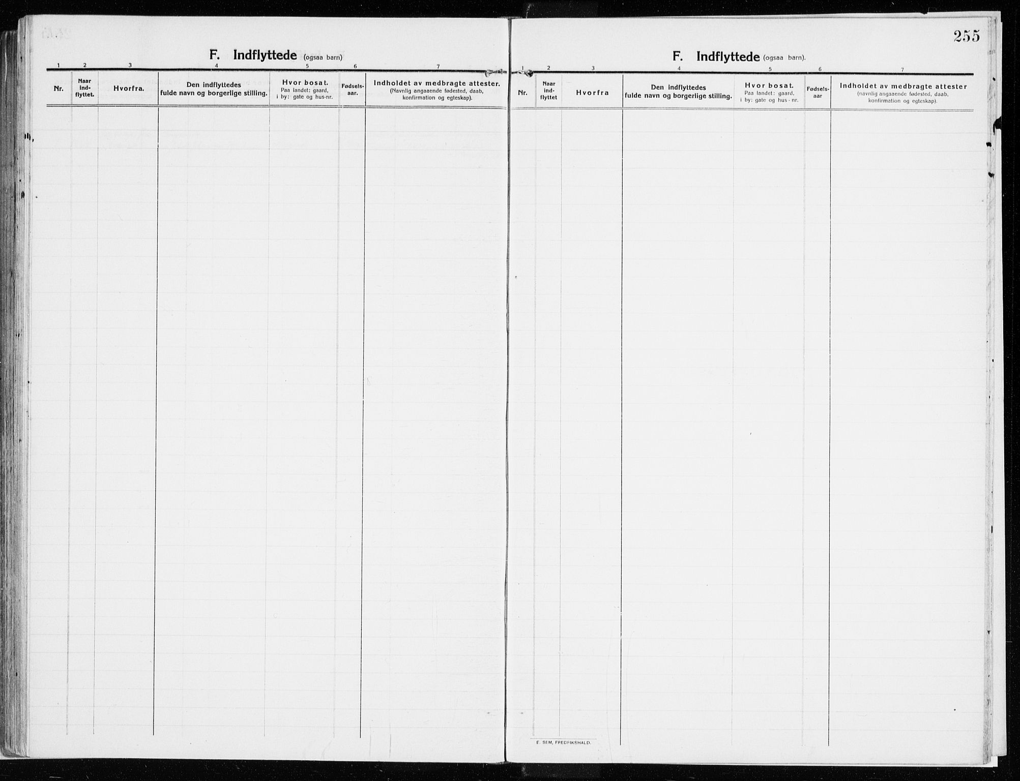 Vardal prestekontor, SAH/PREST-100/H/Ha/Haa/L0017: Parish register (official) no. 17, 1915-1929, p. 255