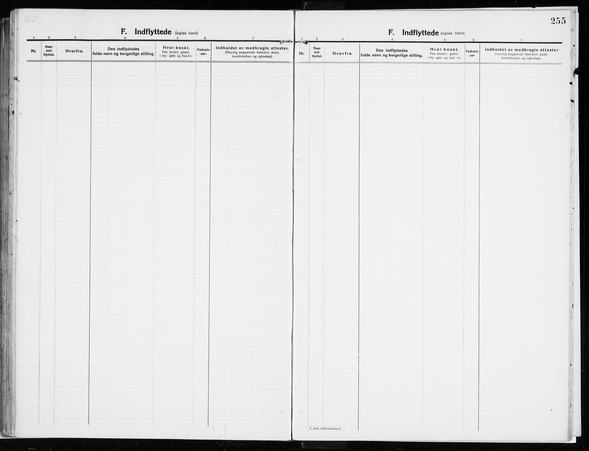 Vardal prestekontor, AV/SAH-PREST-100/H/Ha/Haa/L0017: Parish register (official) no. 17, 1915-1929, p. 255