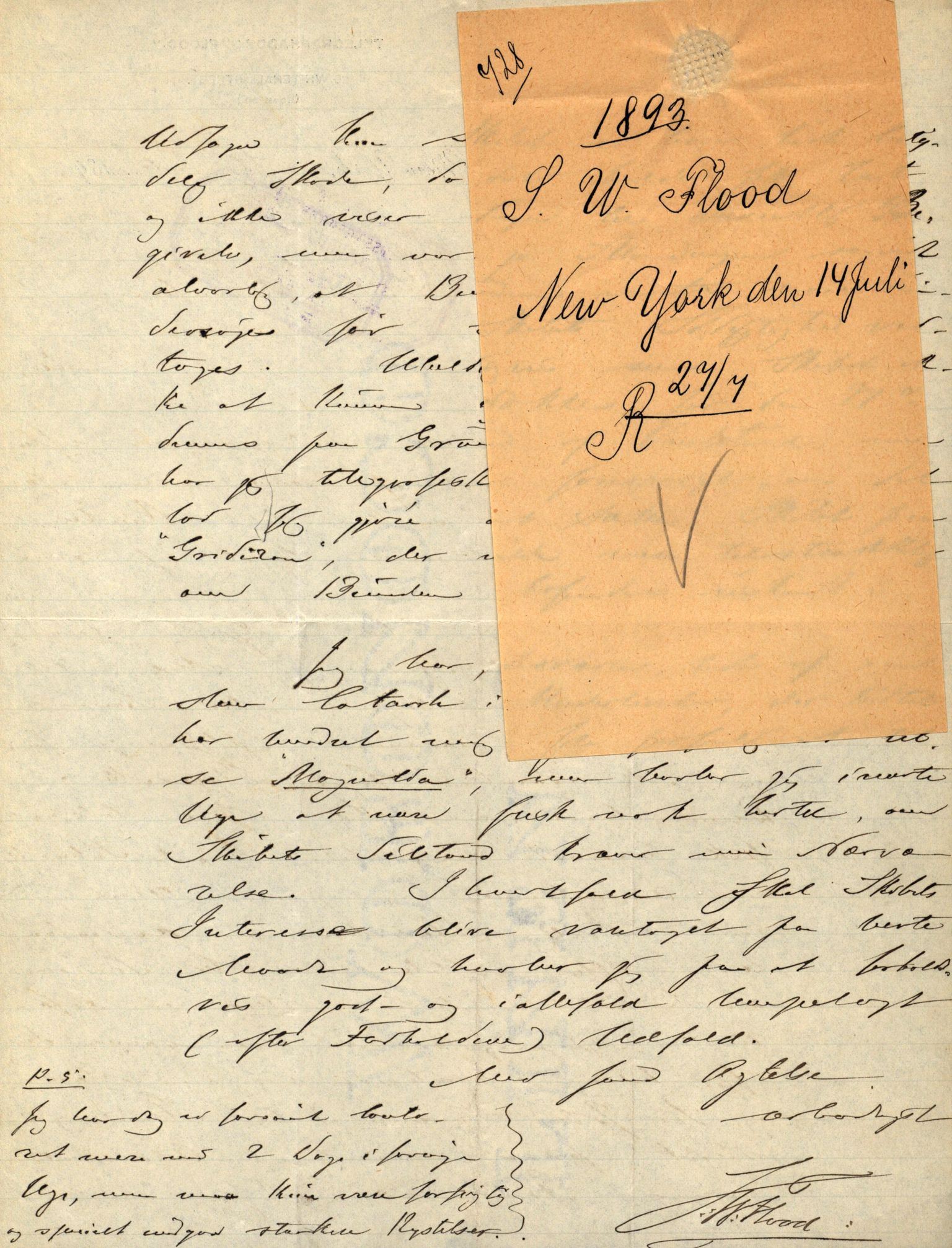 Pa 63 - Østlandske skibsassuranceforening, VEMU/A-1079/G/Ga/L0030/0007: Havaridokumenter / Furu, Magnhild, Magnolia, Havfruen, Tichborne, 1893, p. 23