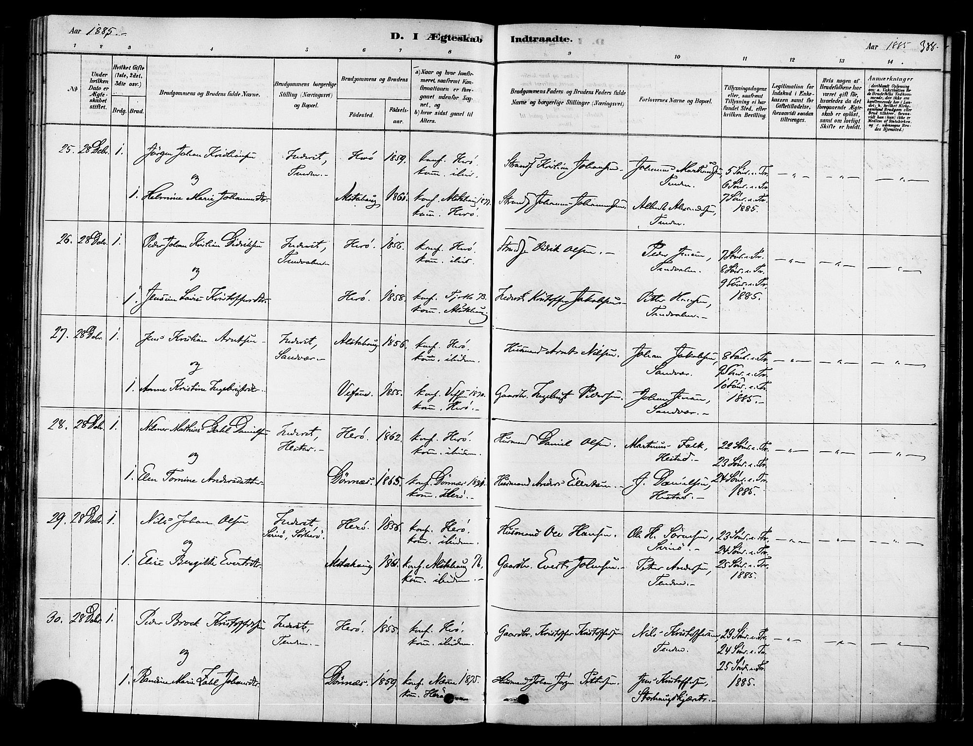 Ministerialprotokoller, klokkerbøker og fødselsregistre - Nordland, AV/SAT-A-1459/834/L0507: Parish register (official) no. 834A05, 1878-1892, p. 388