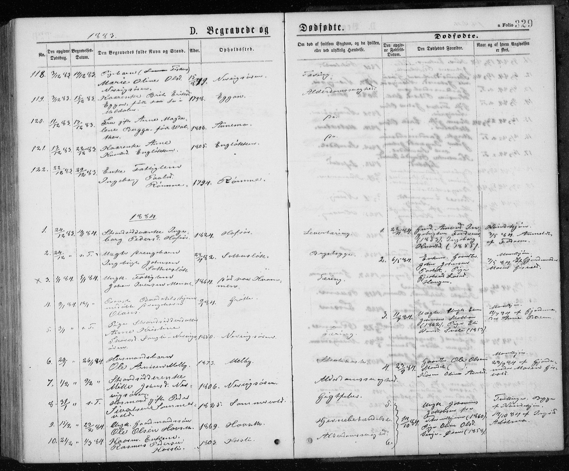 Ministerialprotokoller, klokkerbøker og fødselsregistre - Sør-Trøndelag, AV/SAT-A-1456/668/L0817: Parish register (copy) no. 668C06, 1873-1884, p. 329