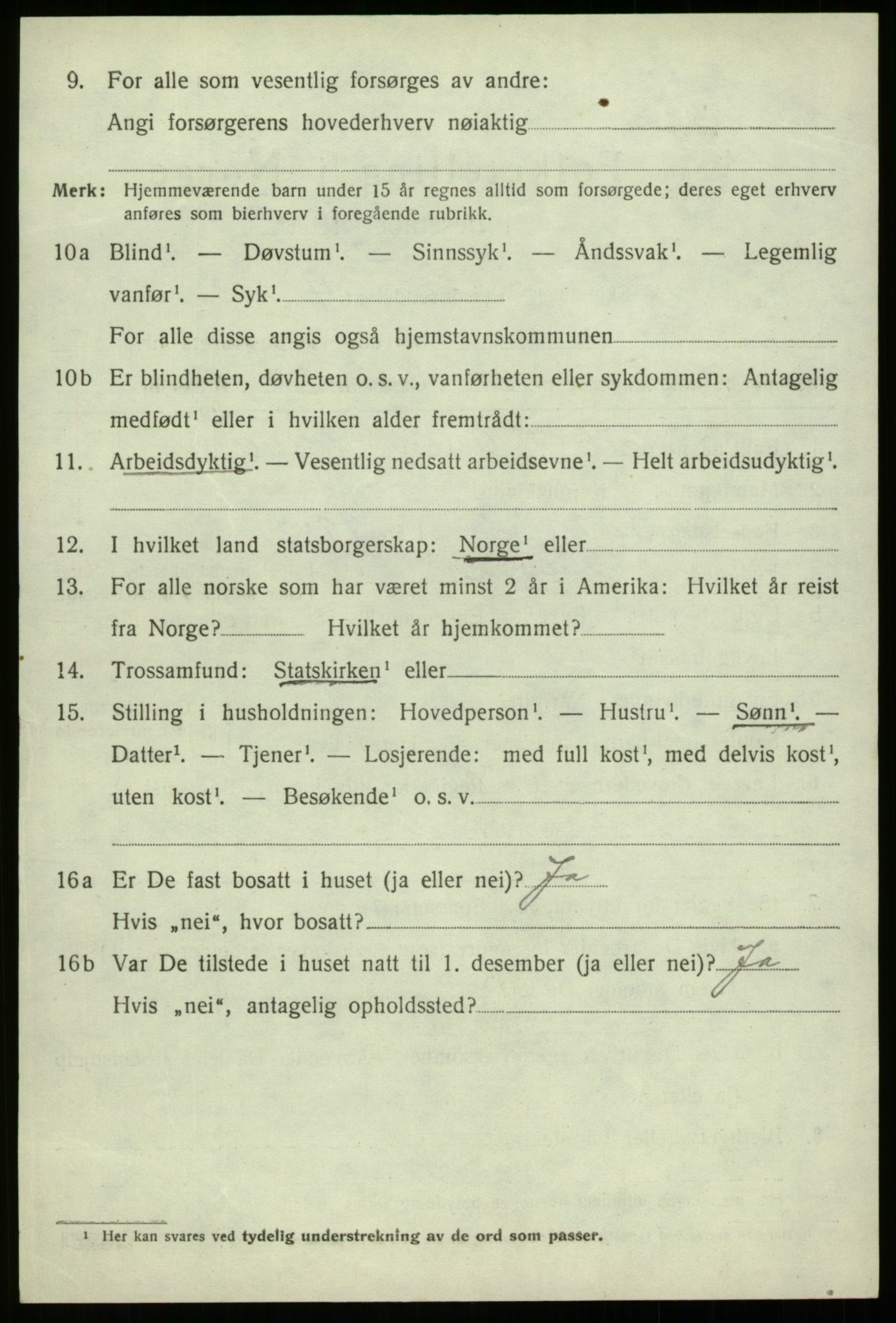 SAB, 1920 census for Davik, 1920, p. 6364