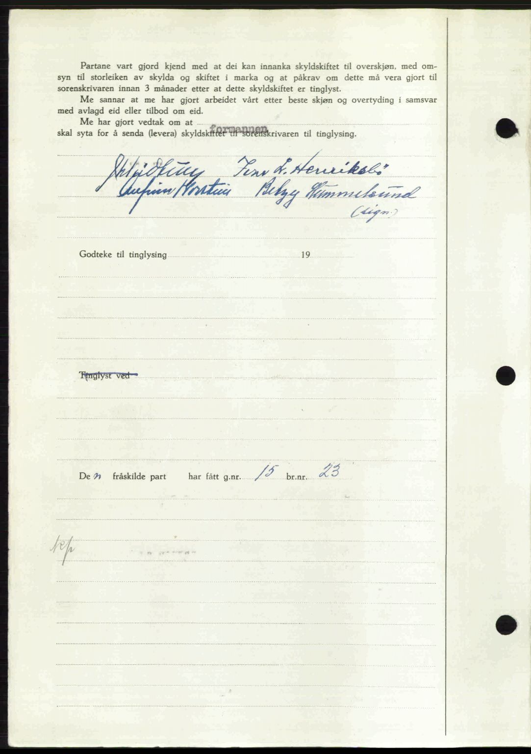 Ytre Sogn tingrett, SAB/A-2601/1/G/Gbb/L0009: Mortgage book no. A6 - A7 (B4), 1950-1950, Diary no: : 1210/1950