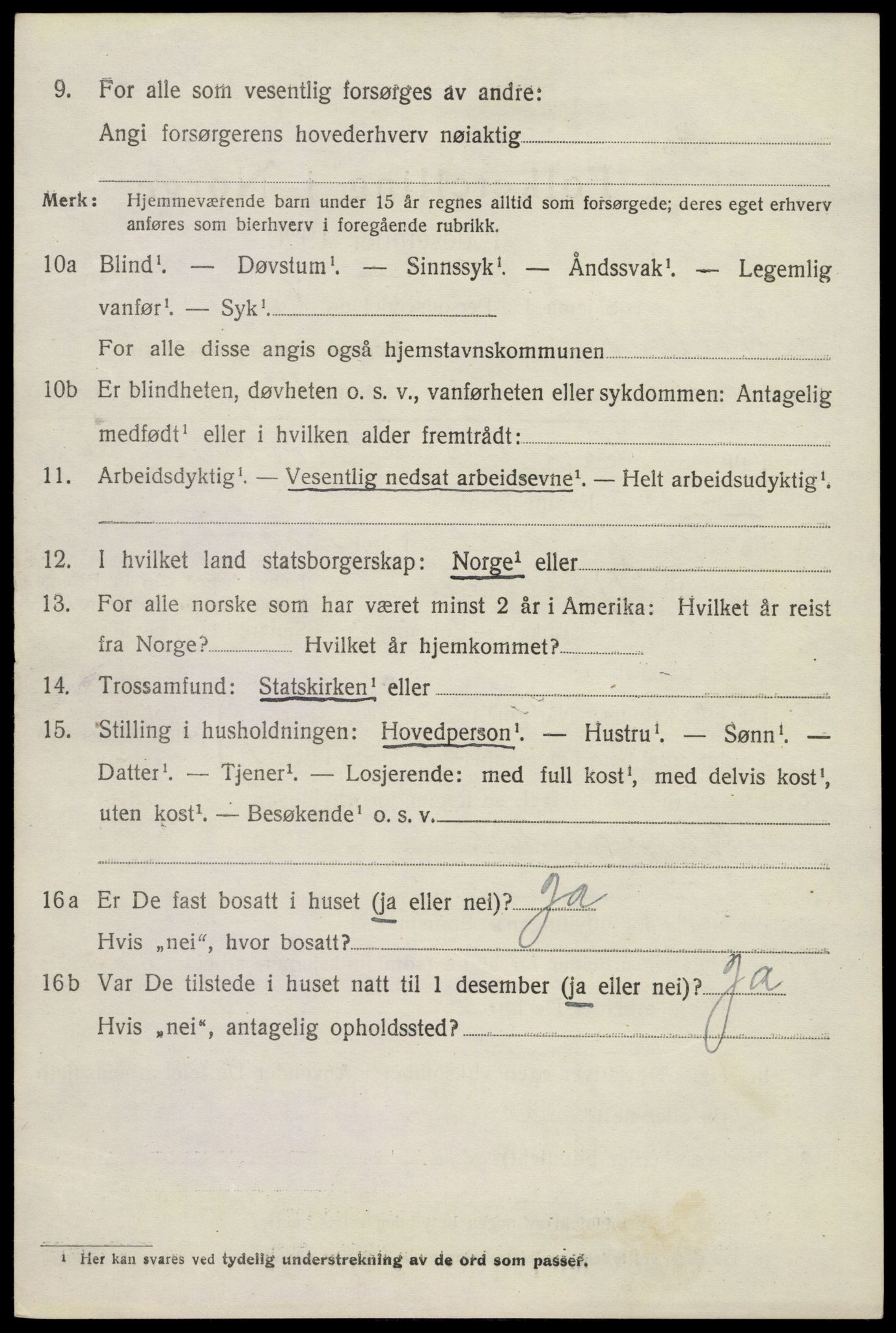 SAKO, 1920 census for Tjølling, 1920, p. 8998