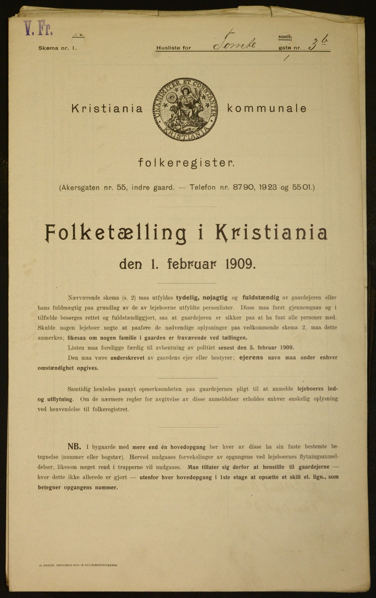 OBA, Municipal Census 1909 for Kristiania, 1909, p. 102848