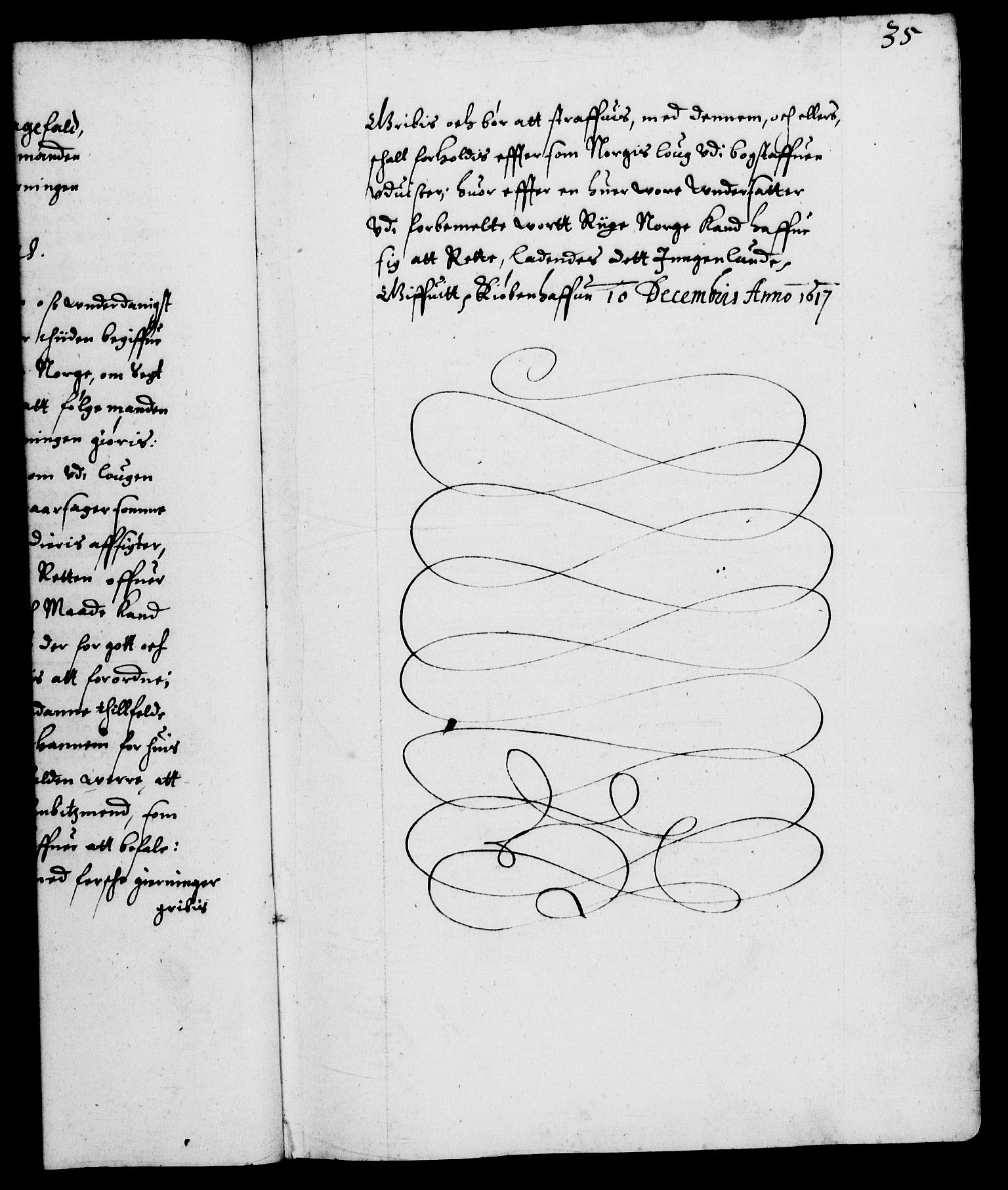 Danske Kanselli 1572-1799, RA/EA-3023/F/Fc/Fca/Fcaa/L0004: Norske registre (mikrofilm), 1617-1630, p. 35a