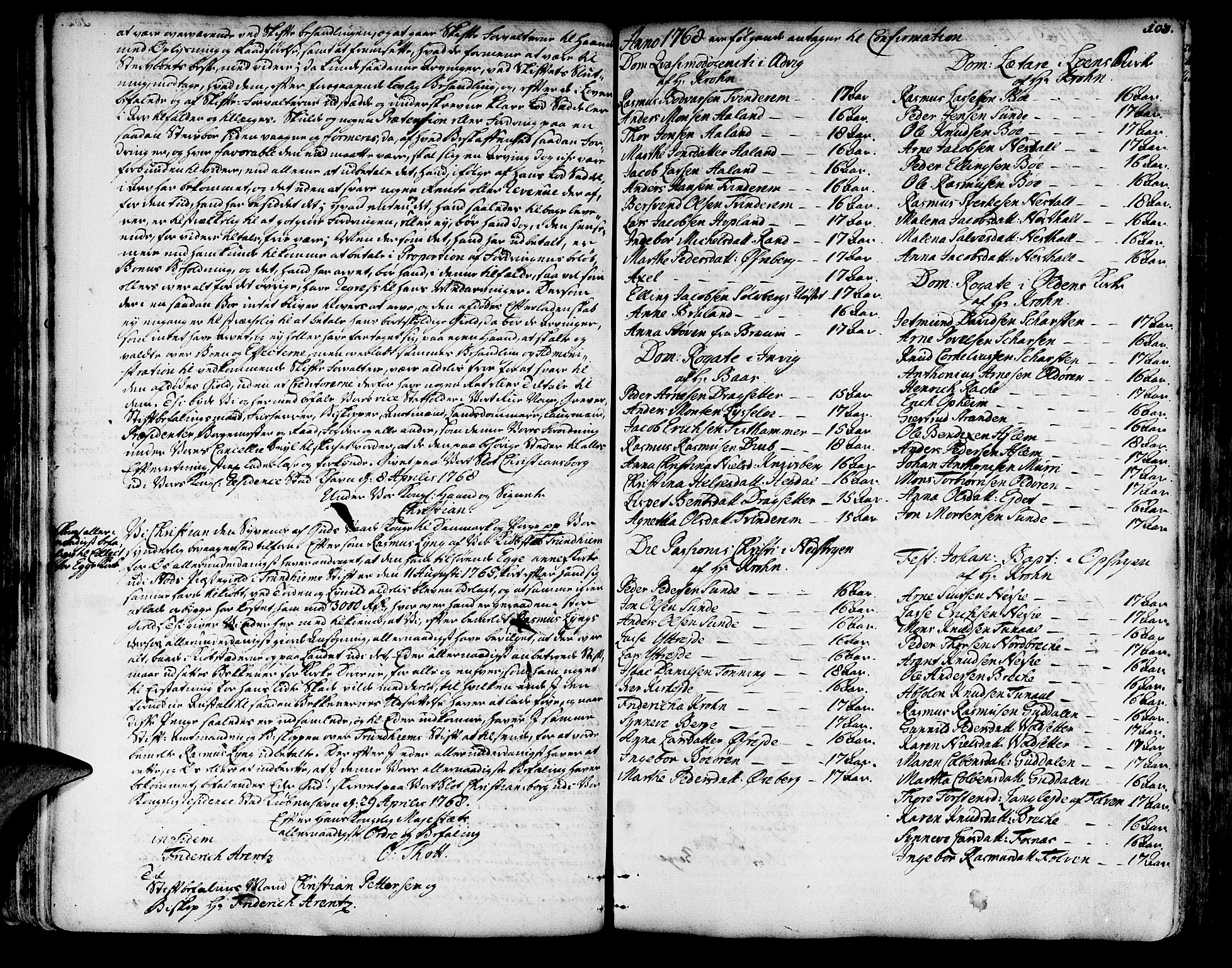 Innvik sokneprestembete, SAB/A-80501: Other parish register no. I.2.A, 1750-1835, p. 103