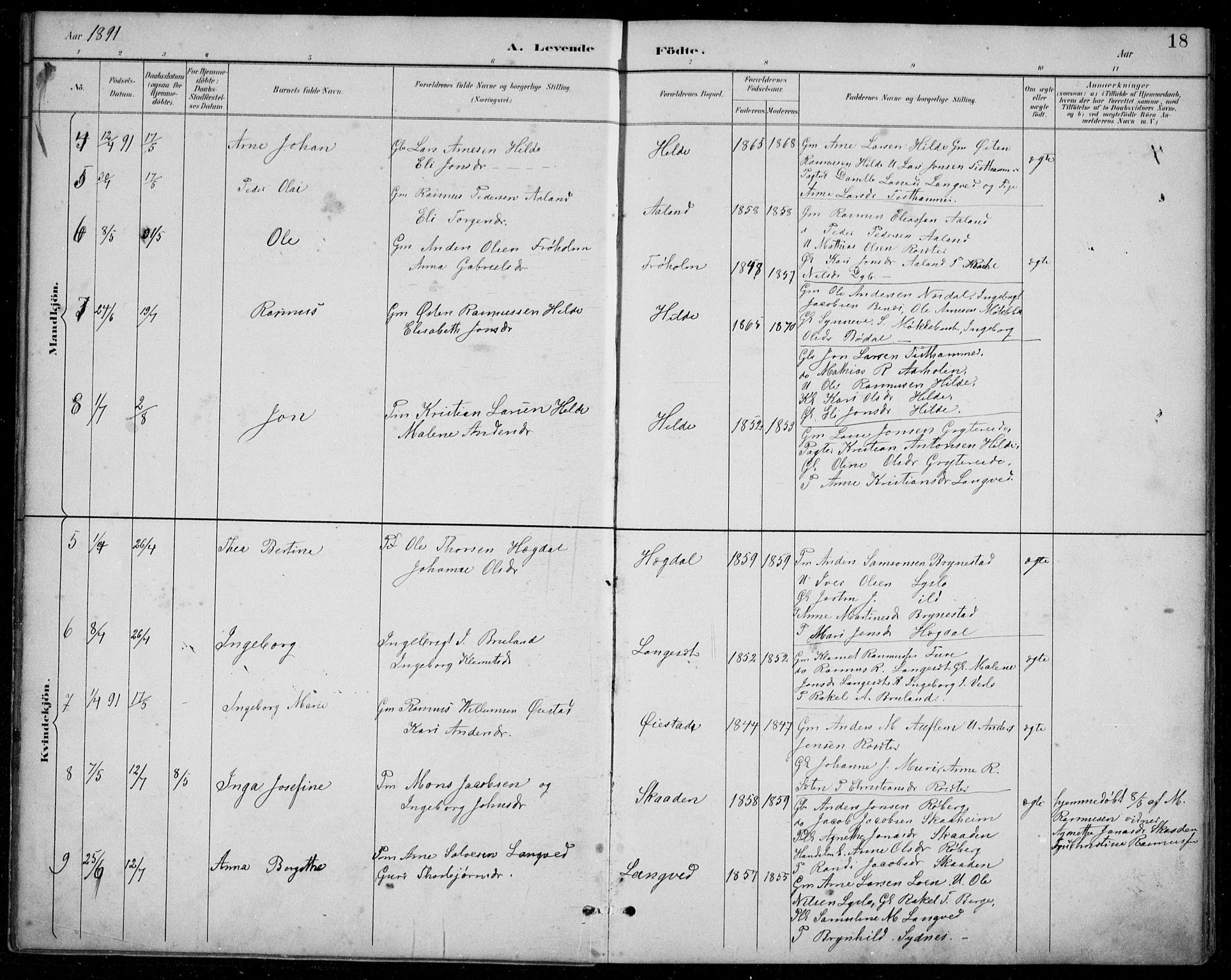 Innvik sokneprestembete, SAB/A-80501: Parish register (copy) no. A 3, 1886-1912, p. 18