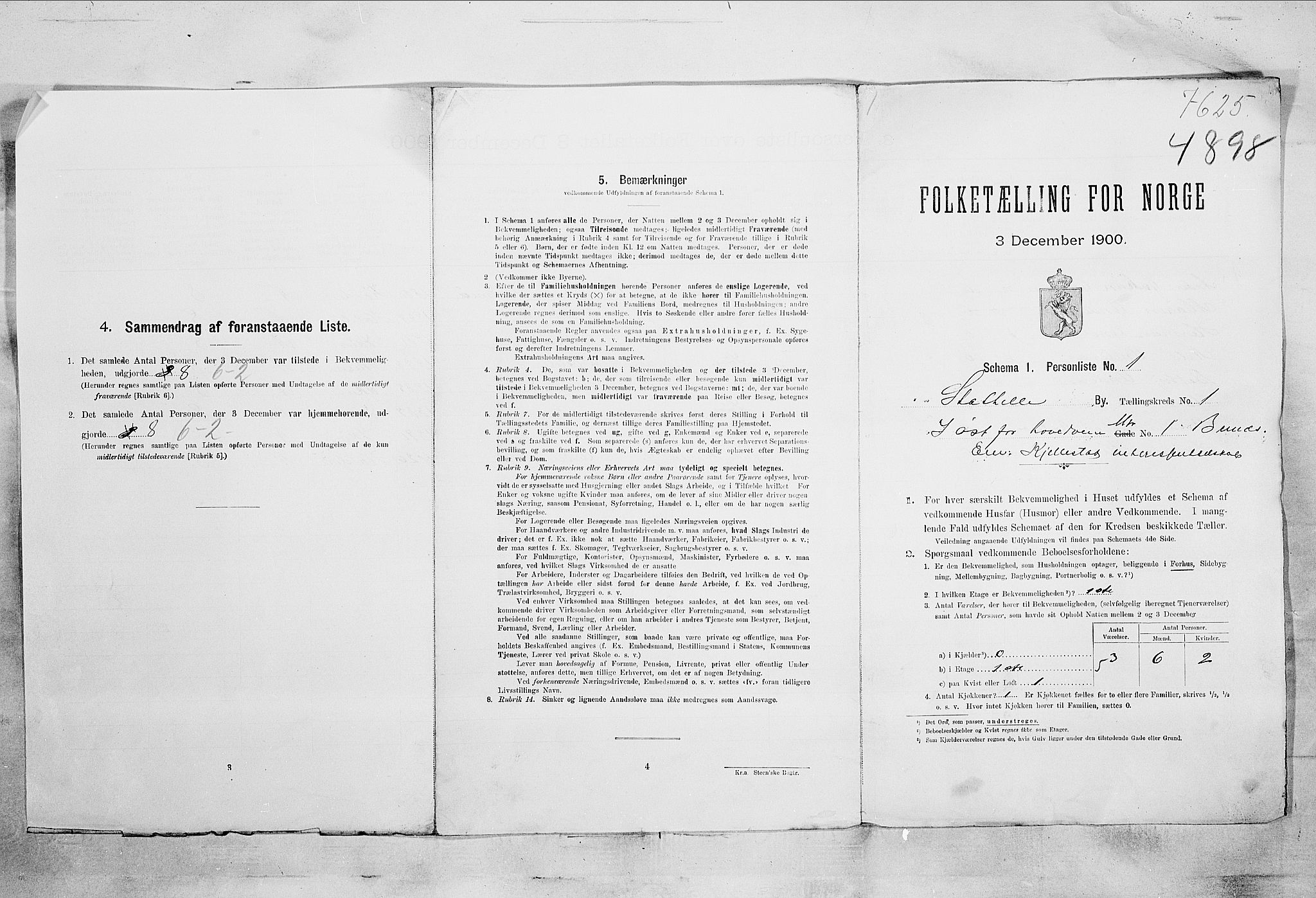 SAKO, 1900 census for Stathelle, 1900, p. 12