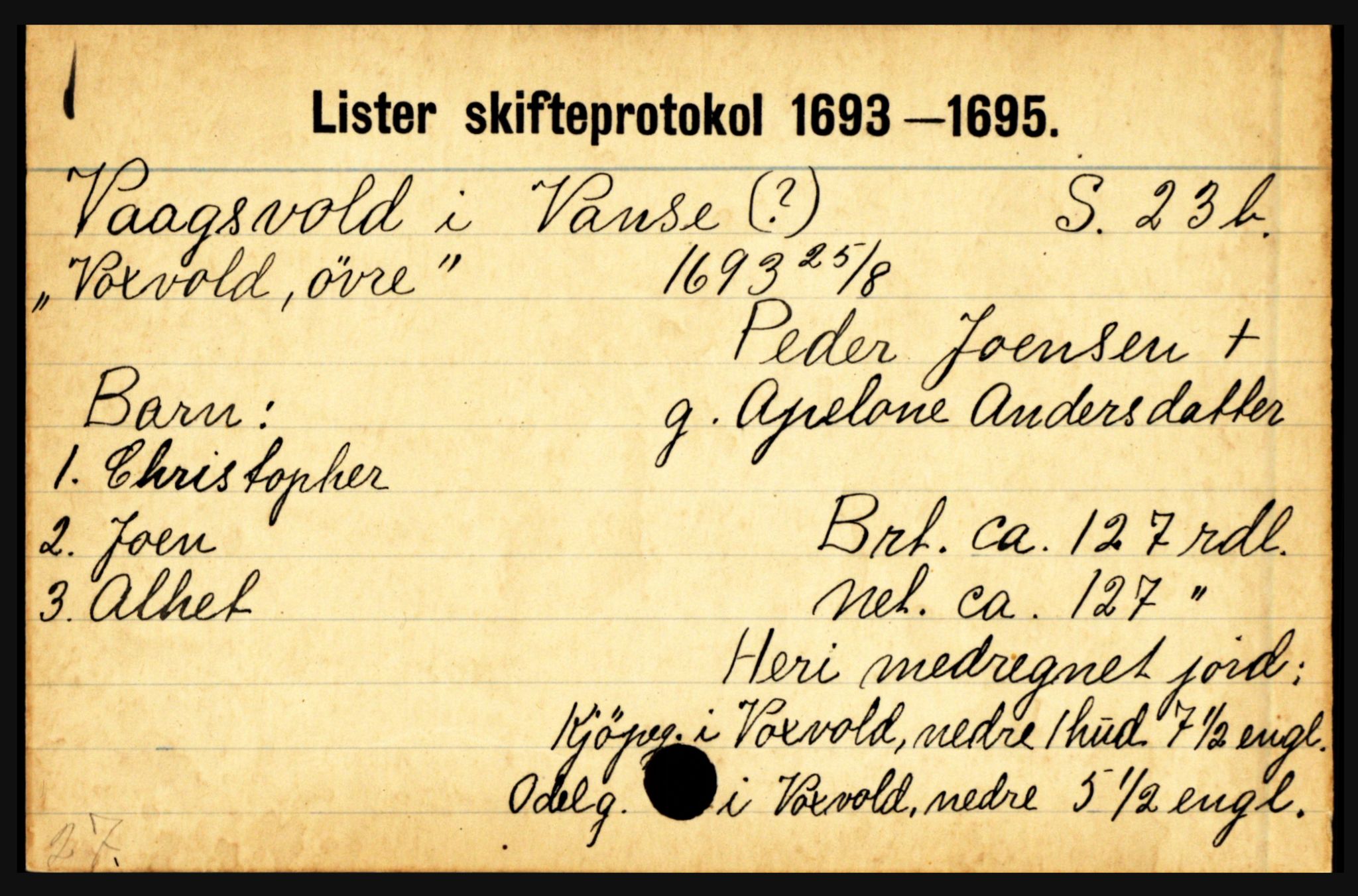 Lister sorenskriveri, AV/SAK-1221-0003/H, p. 43689