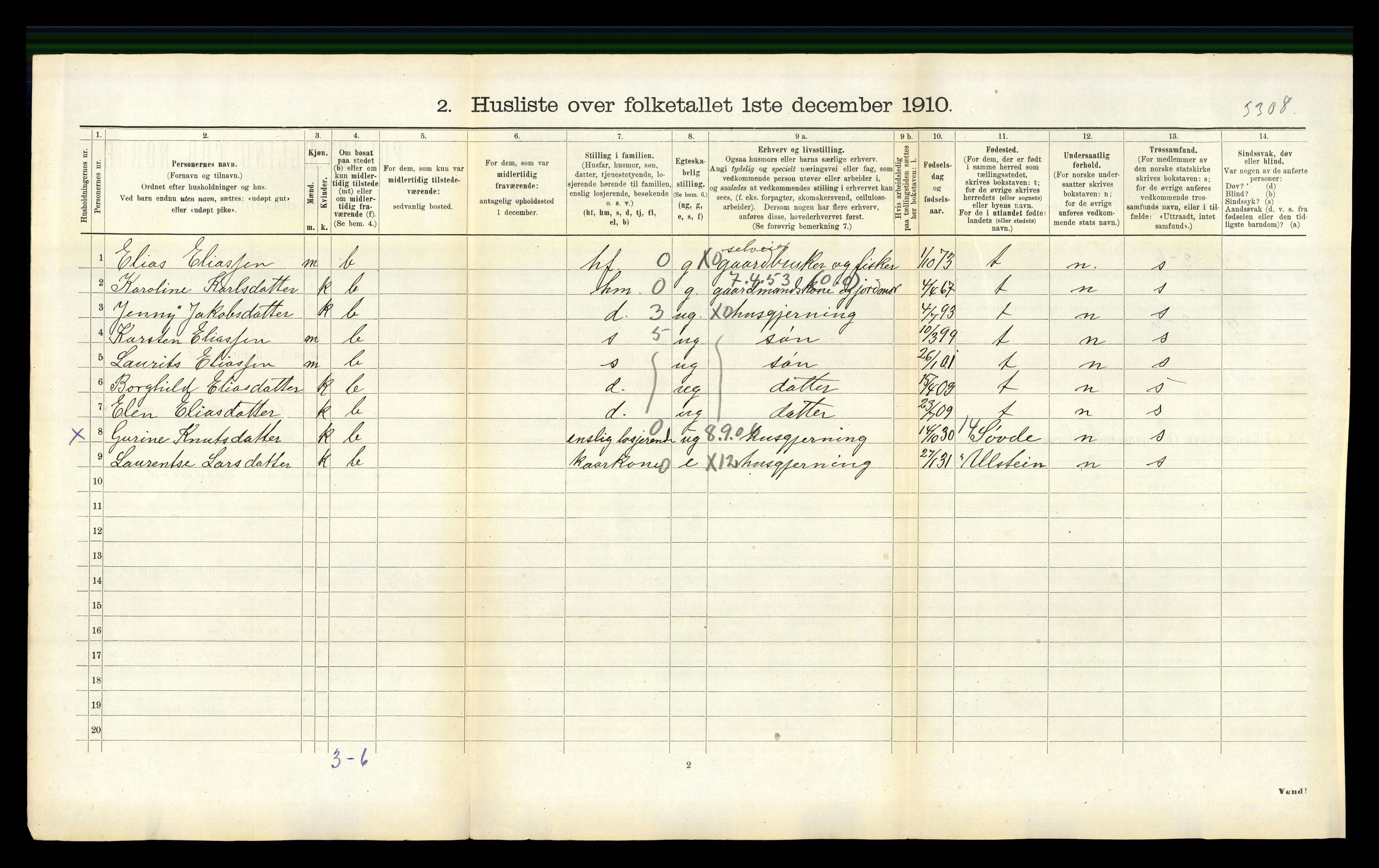 RA, 1910 census for Herøy, 1910, p. 455