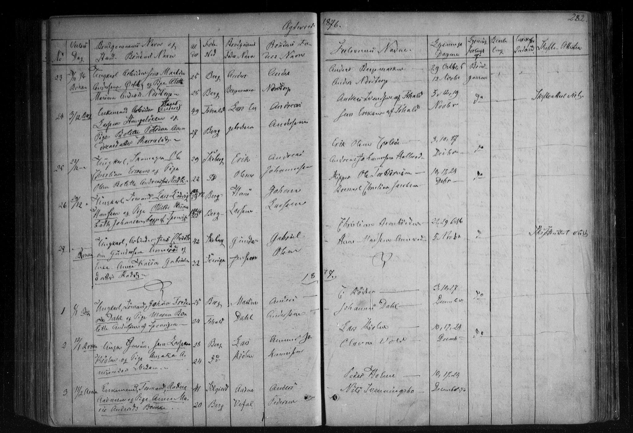 Berg prestekontor Kirkebøker, AV/SAO-A-10902/F/Fa/L0005: Parish register (official) no. I 5, 1861-1877, p. 282