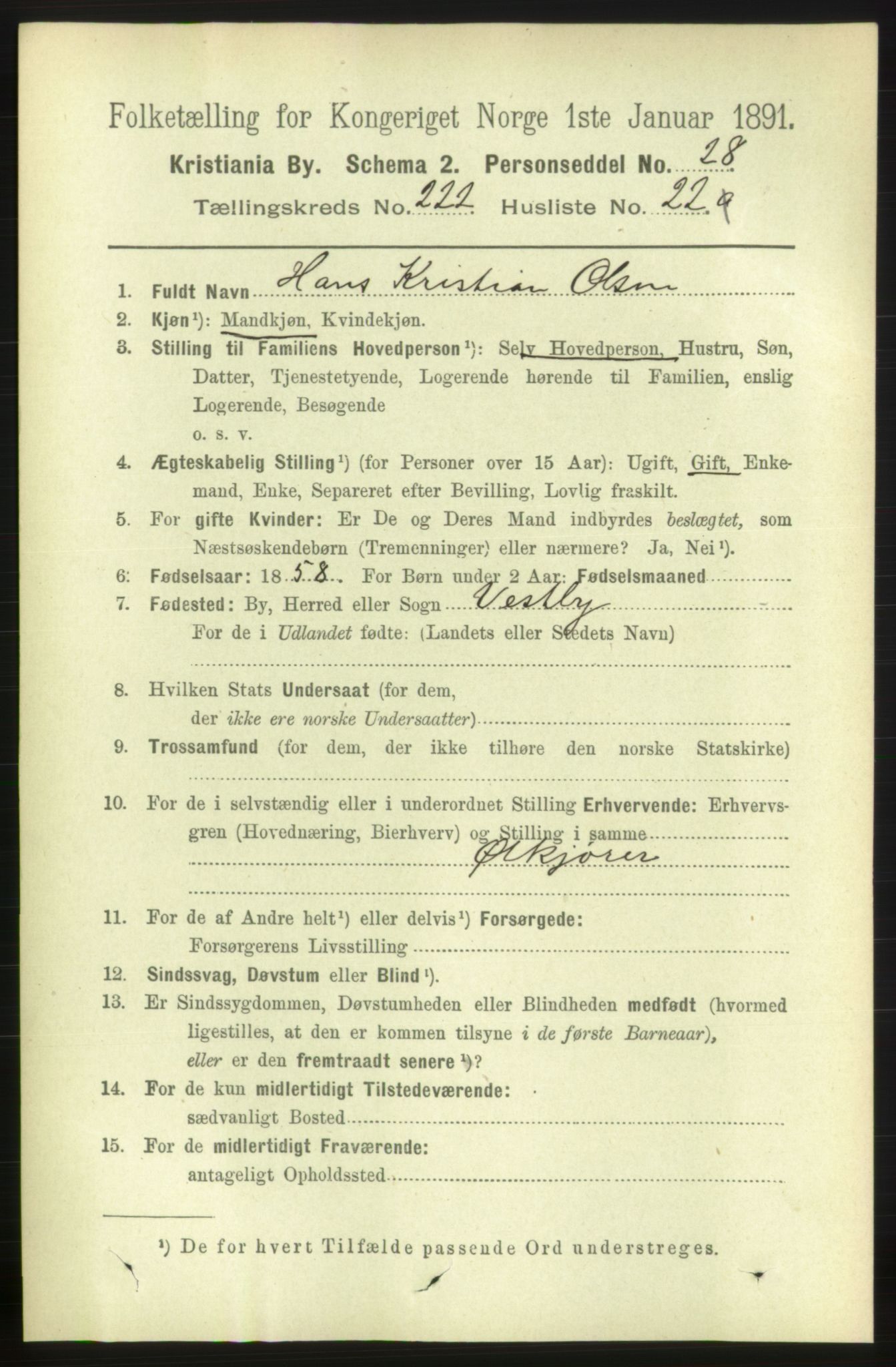 RA, 1891 census for 0301 Kristiania, 1891, p. 134092