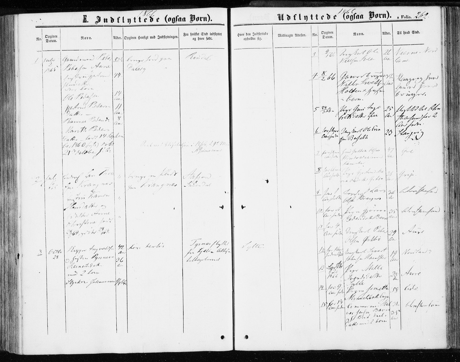 Ministerialprotokoller, klokkerbøker og fødselsregistre - Møre og Romsdal, SAT/A-1454/595/L1045: Parish register (official) no. 595A07, 1863-1873, p. 262