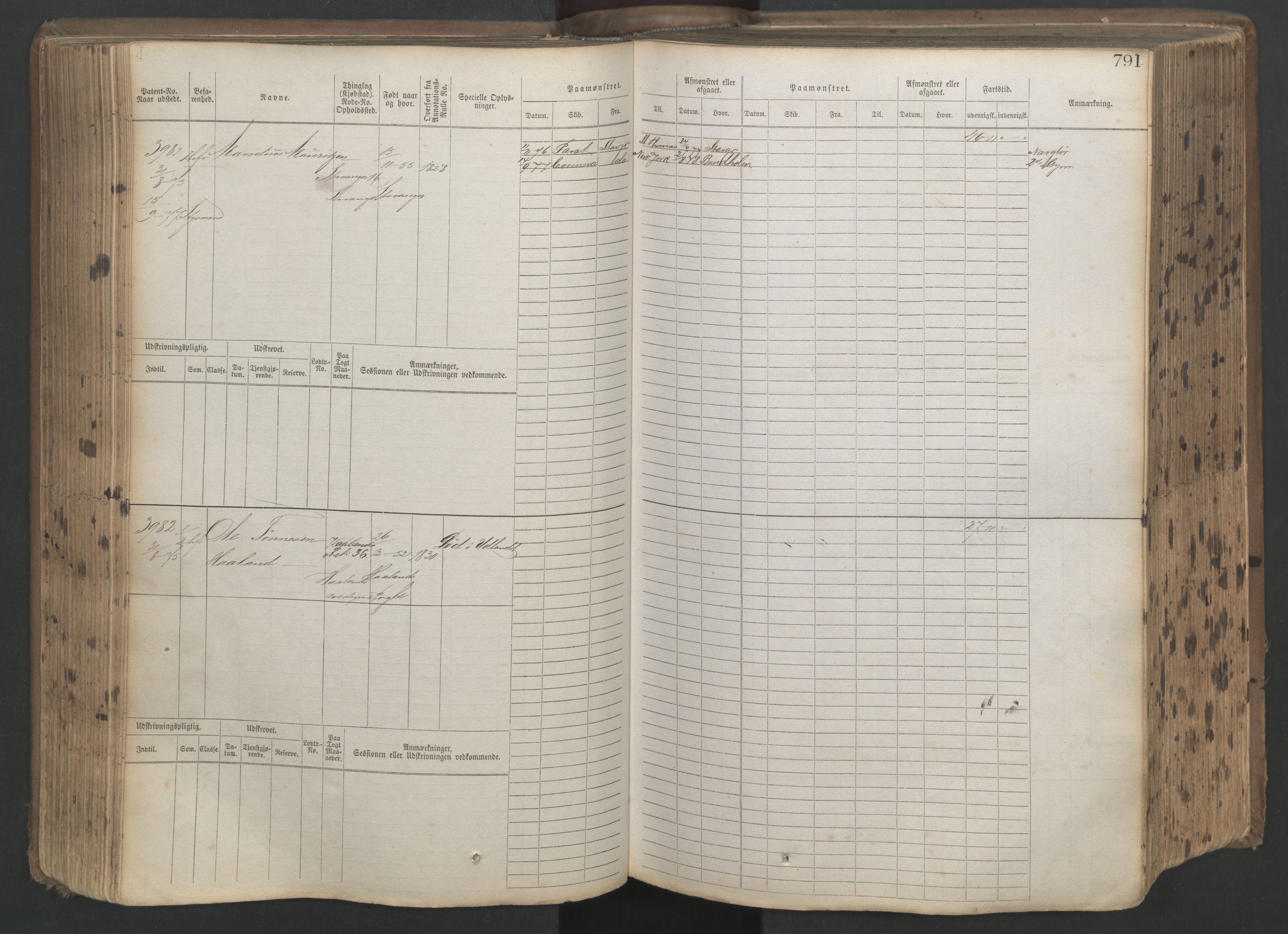 Stavanger sjømannskontor, AV/SAST-A-102006/F/Fb/Fbb/L0019: Sjøfartshovedrulle patnentnr. 3603-4803 (dublett), 1875, p. 194