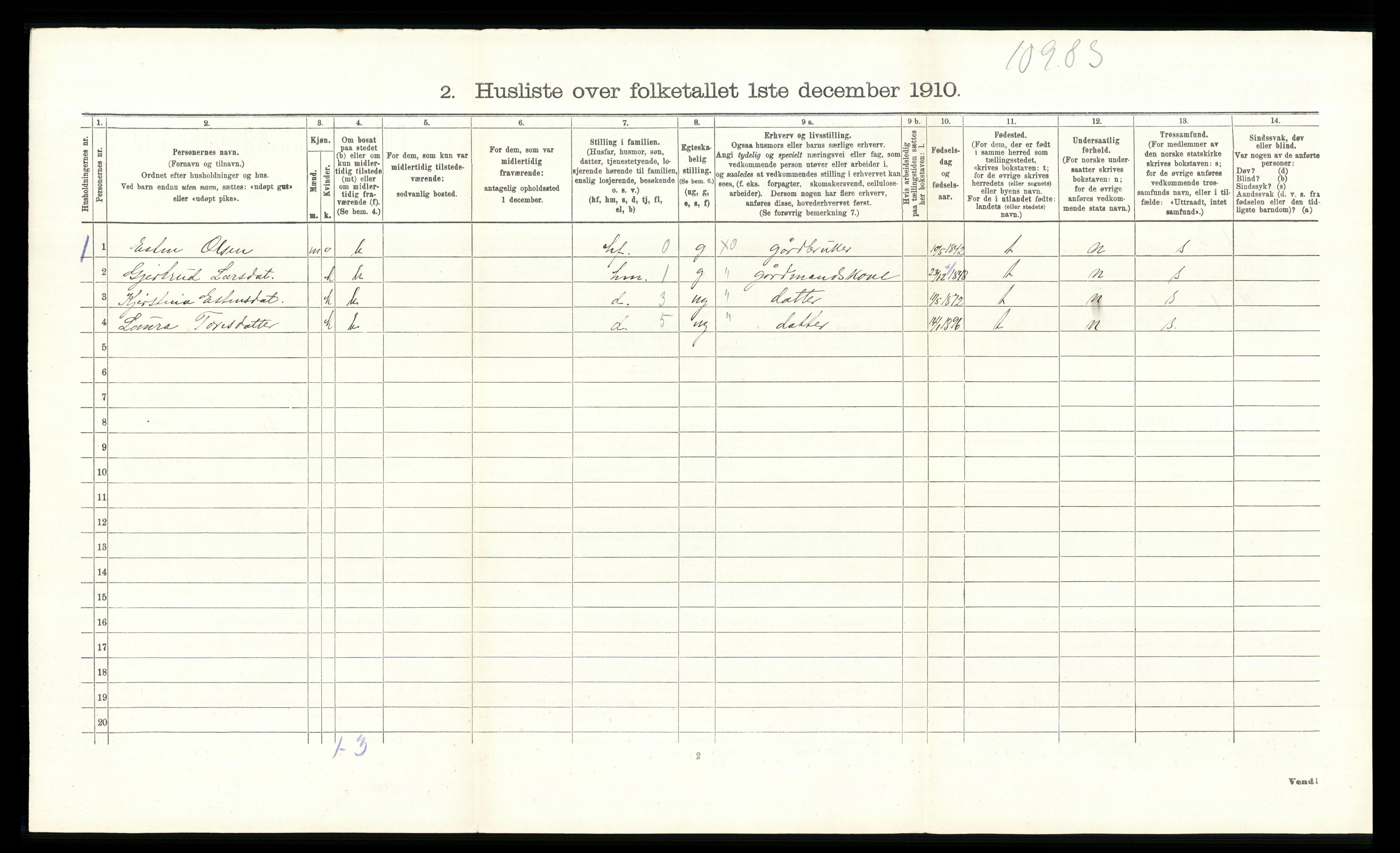 RA, 1910 census for Tolga, 1910, p. 555