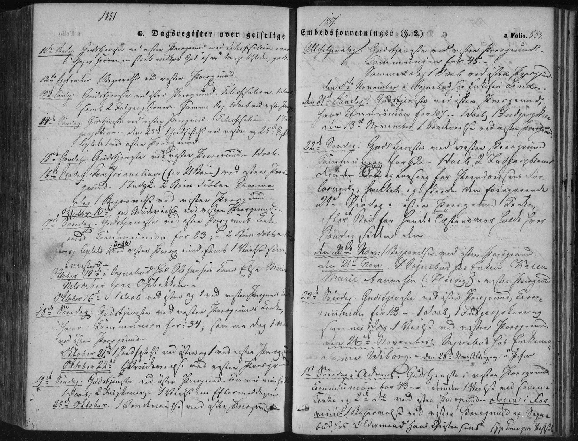 Porsgrunn kirkebøker , AV/SAKO-A-104/F/Fa/L0006: Parish register (official) no. 6, 1841-1857, p. 553