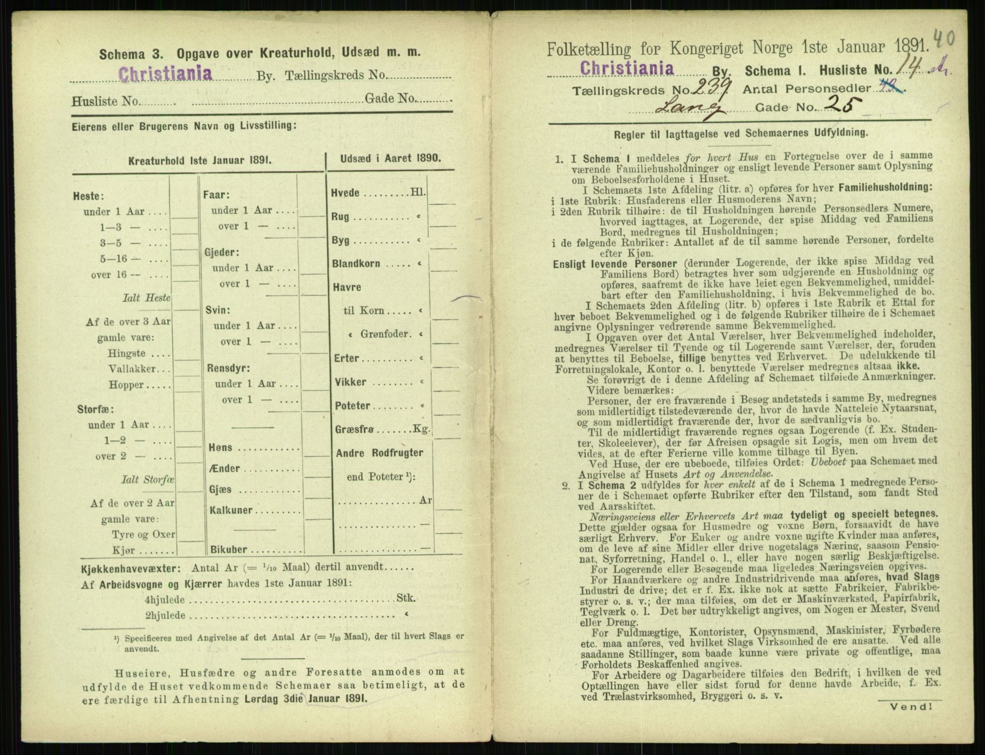 RA, 1891 census for 0301 Kristiania, 1891, p. 145293