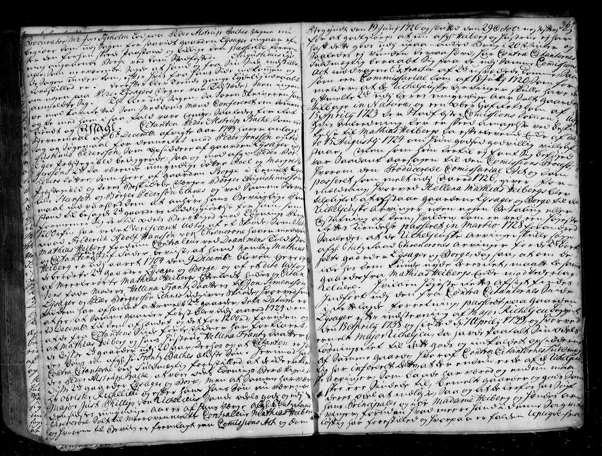 Eiker, Modum og Sigdal sorenskriveri, SAKO/A-123/F/Fa/Fab/L0001: Tingbok, 1742-1744, p. 364