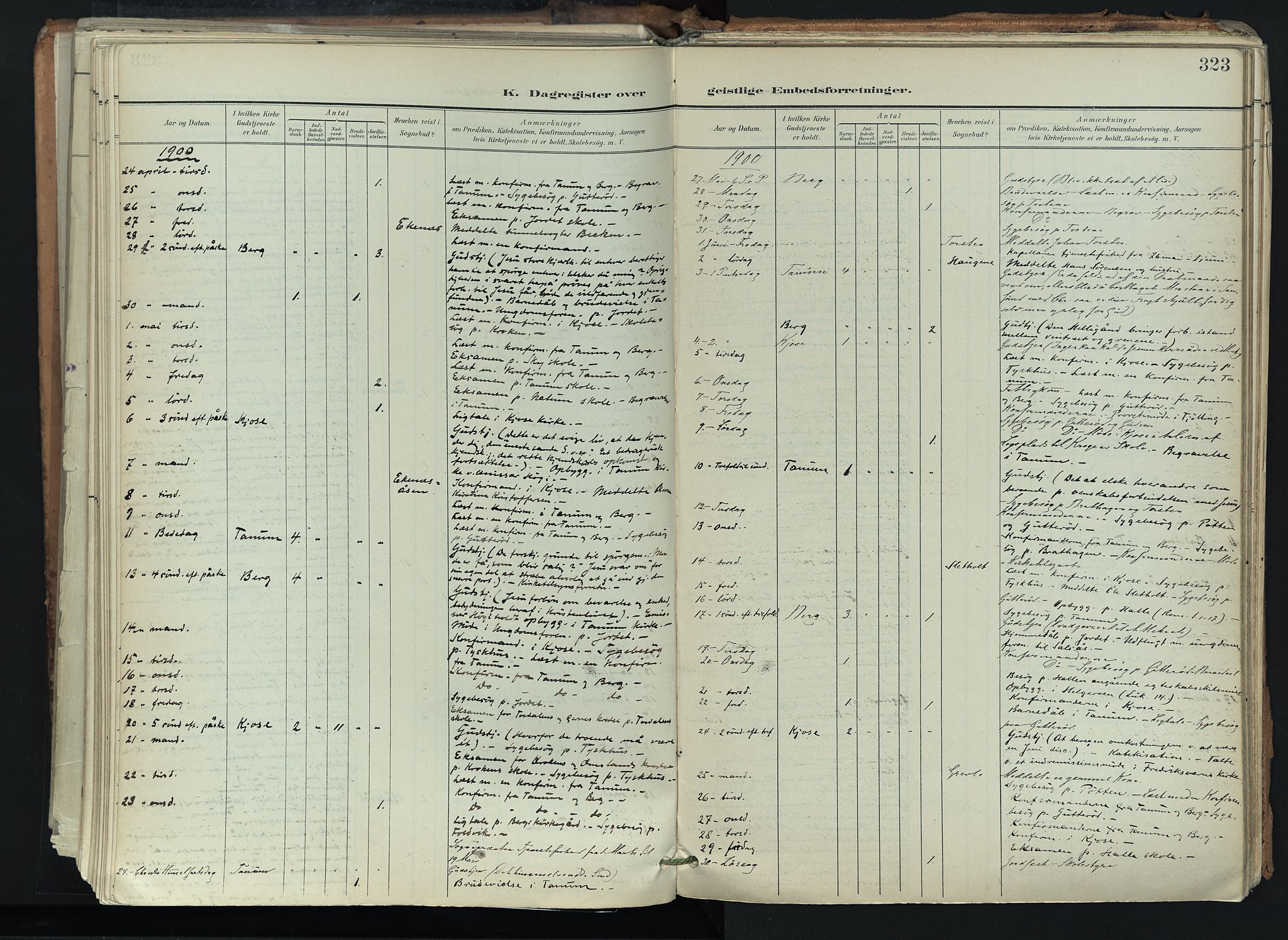 Brunlanes kirkebøker, AV/SAKO-A-342/F/Fc/L0003: Parish register (official) no. III 3, 1900-1922, p. 323