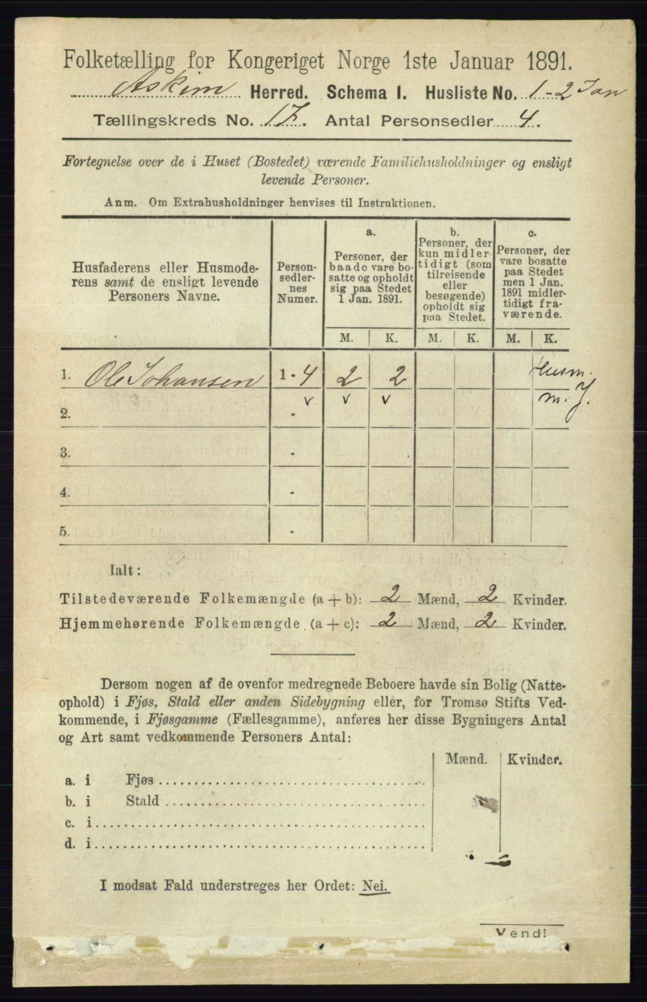 RA, 1891 census for 0124 Askim, 1891, p. 2821