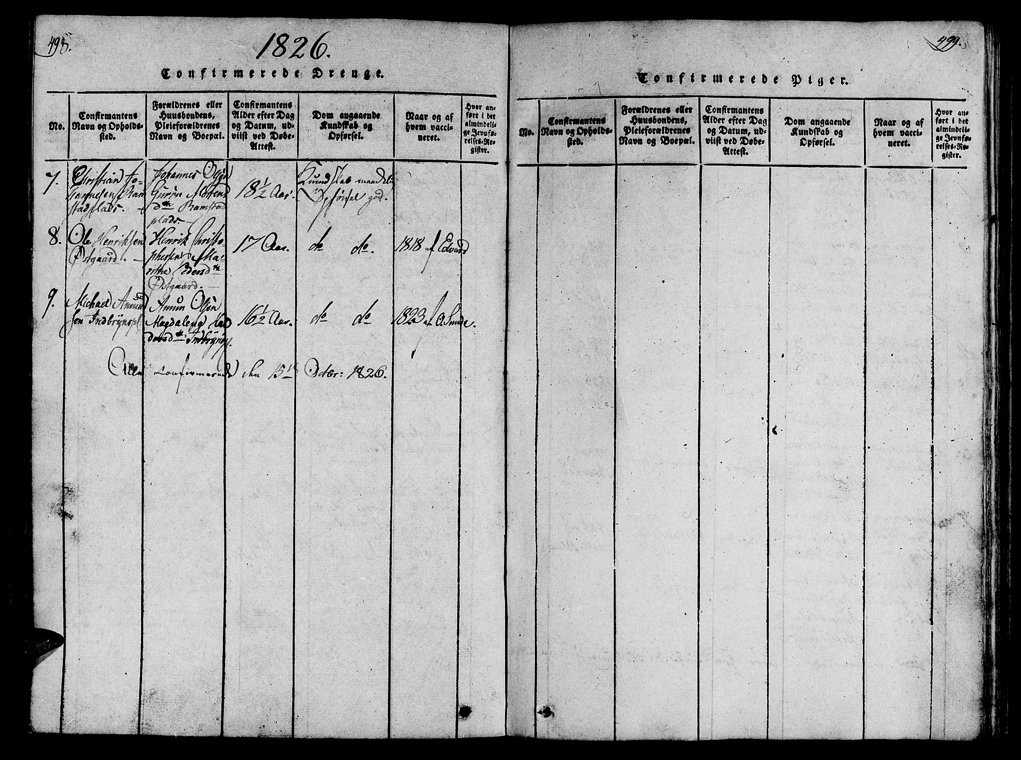 Ministerialprotokoller, klokkerbøker og fødselsregistre - Nord-Trøndelag, AV/SAT-A-1458/746/L0441: Parish register (official) no. 746A03 /1, 1816-1827, p. 498-499