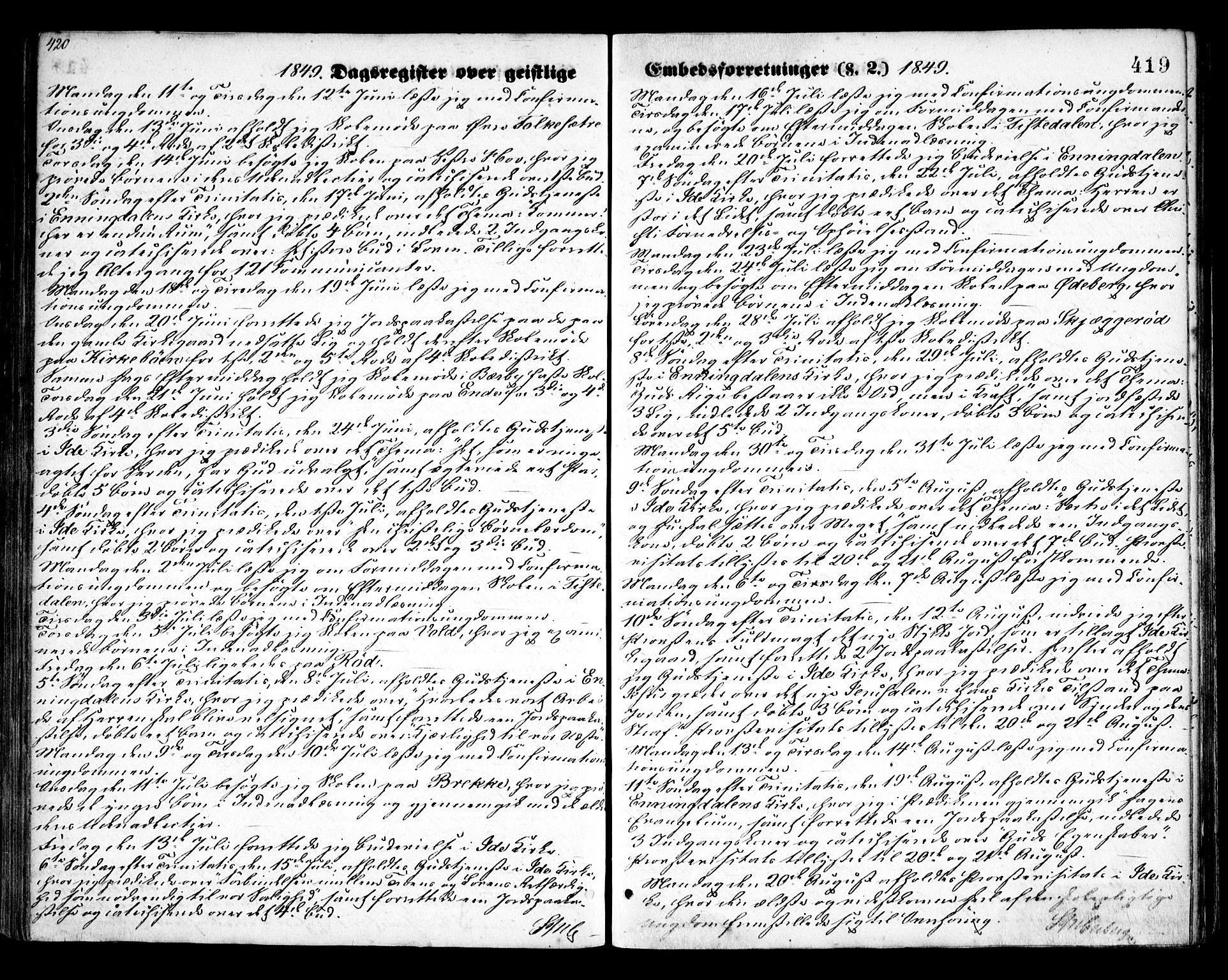 Idd prestekontor Kirkebøker, AV/SAO-A-10911/F/Fc/L0004b: Parish register (official) no. III 4B, 1848-1860, p. 419