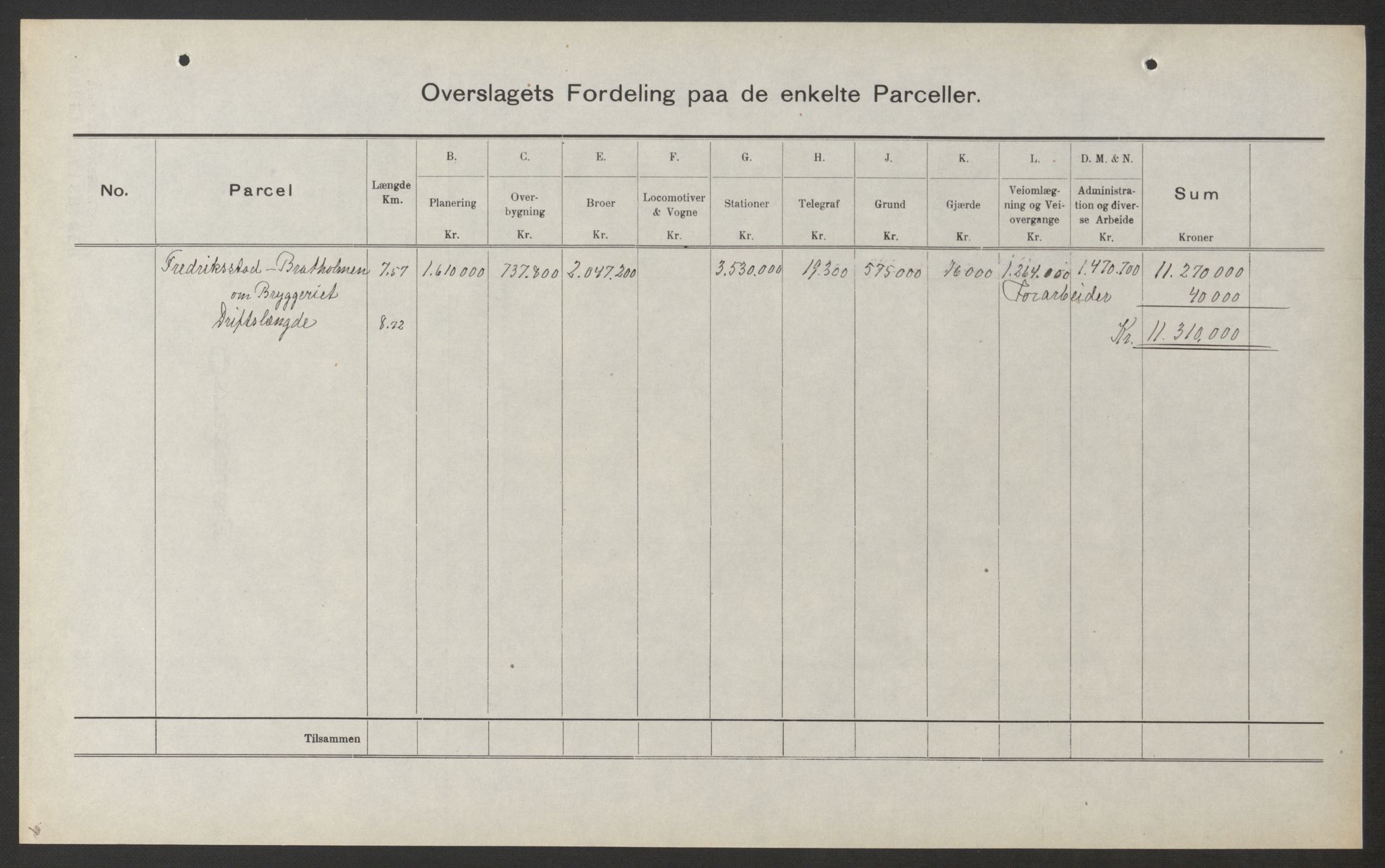 Norges Statsbaner, Baneavdelingen B, AV/RA-S-1619/1/F/Fa/L0042: NORGE-JYLLAND, 1920, p. 313
